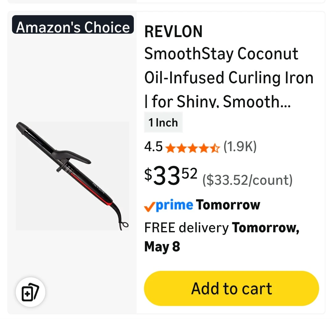 REVLON SmoothStay 1-inch Coconut Oil Infused Curling Iron - photo 3