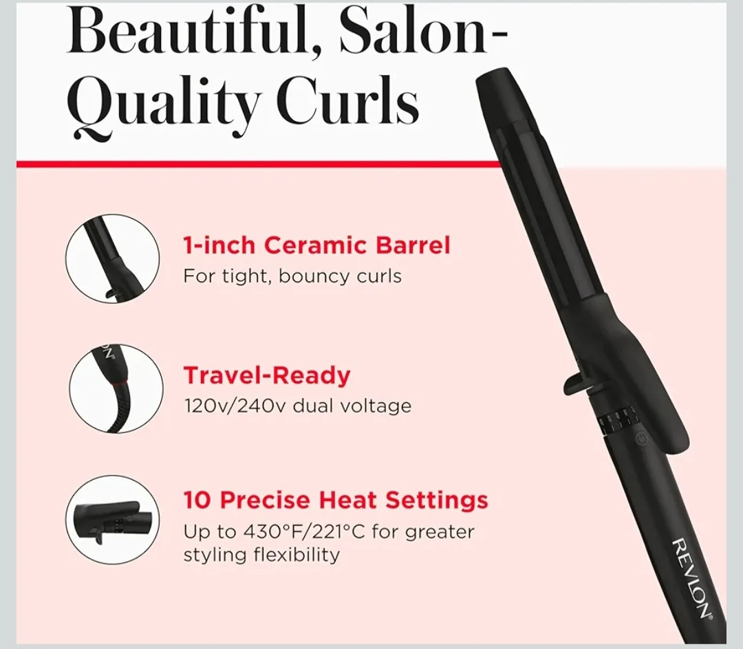 REVLON SmoothStay 1-inch Coconut Oil Infused Curling Iron - photo 5