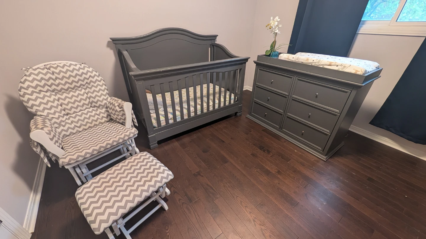 Dark Grey Convertible Crib