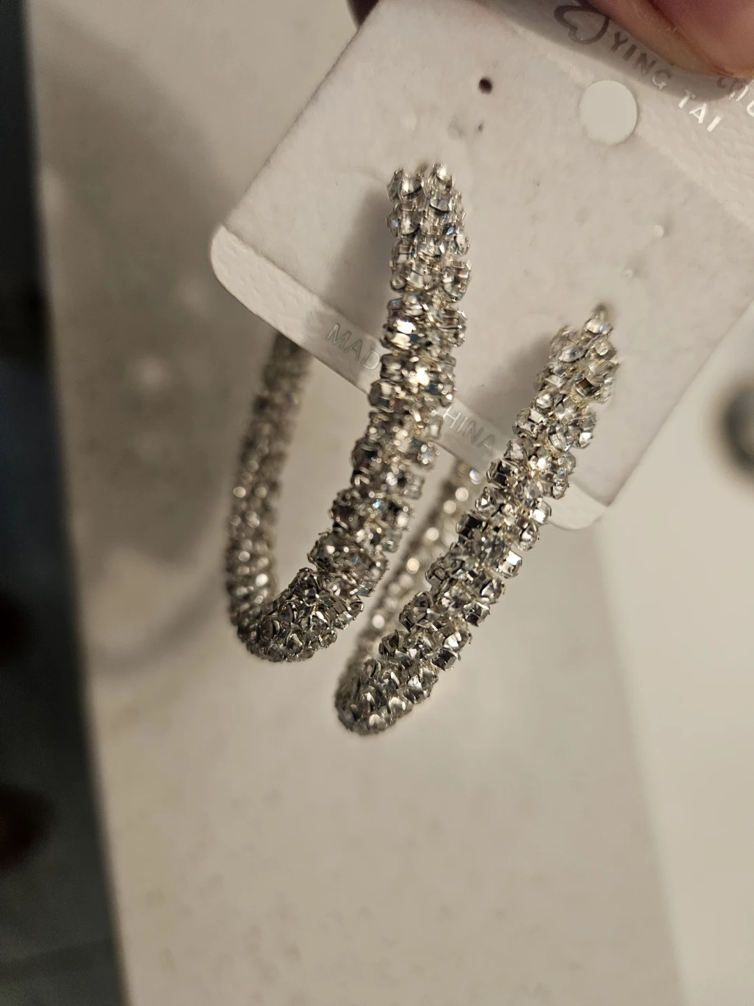 Sparkly Hoop Earrings