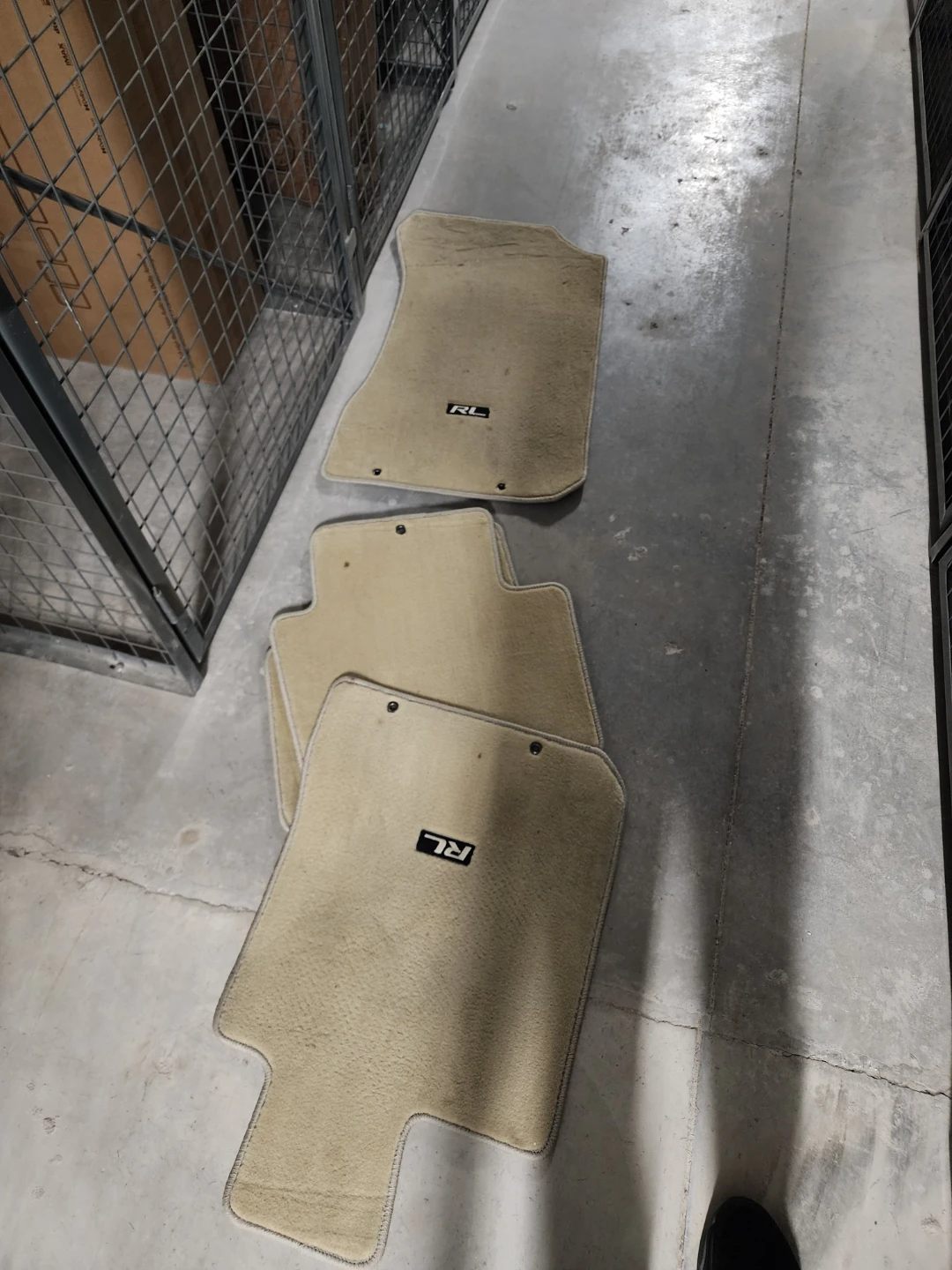 Set of 4 Beige RL Floor Mats