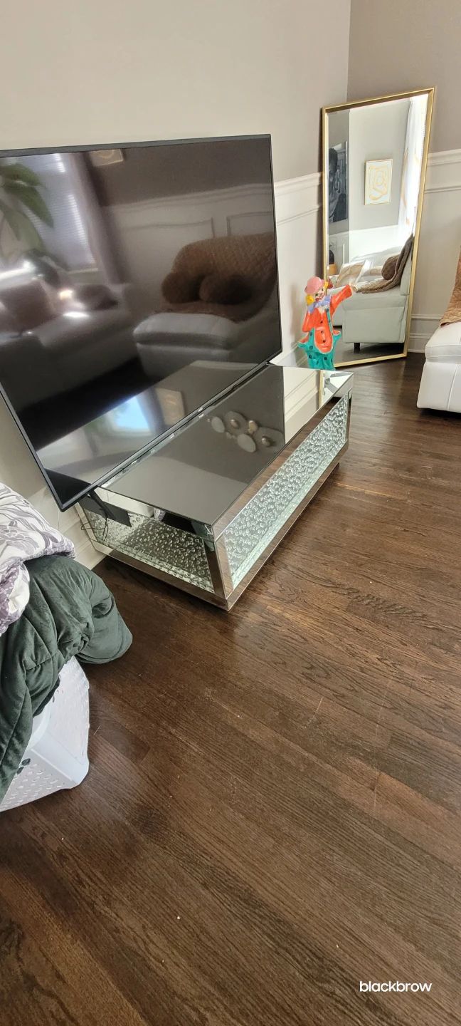 Mirrored Storage Bench with Crystal Accents - photo 4