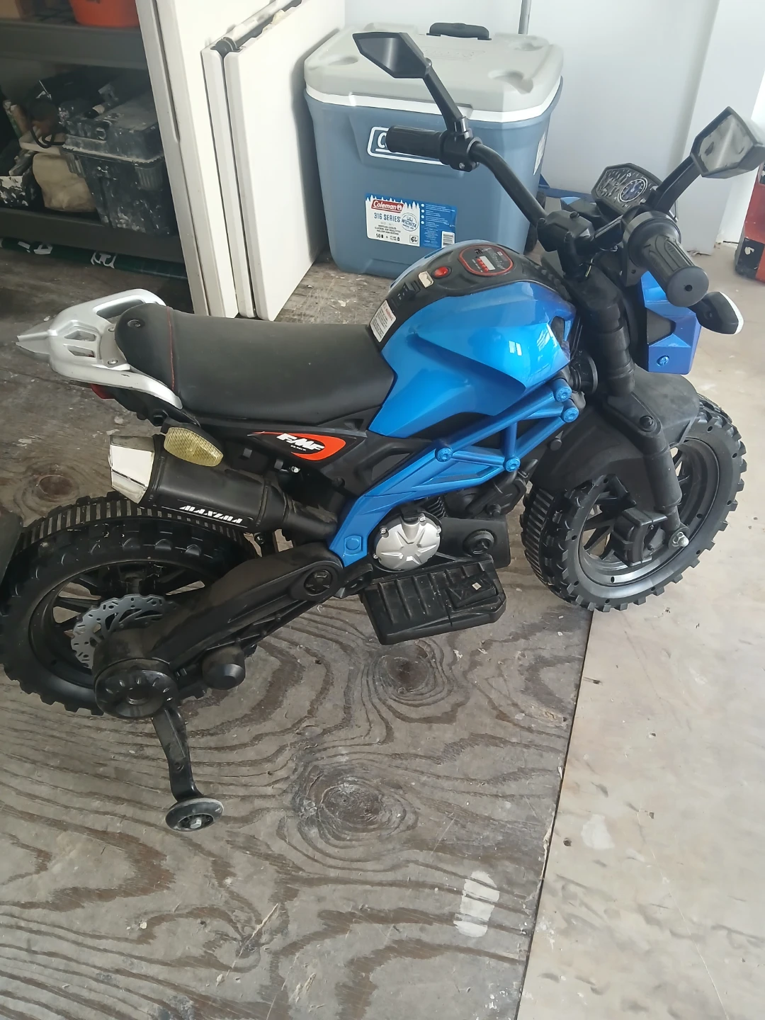 Blue Electric Ride-On Motorcycle Toy - photo 4