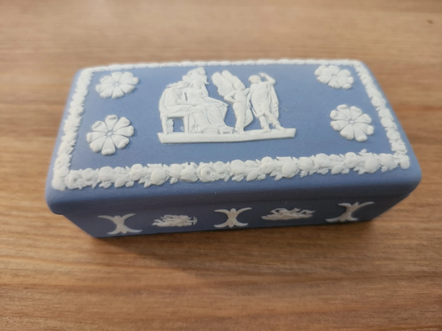 Small Blue Jasperware Trinket Box