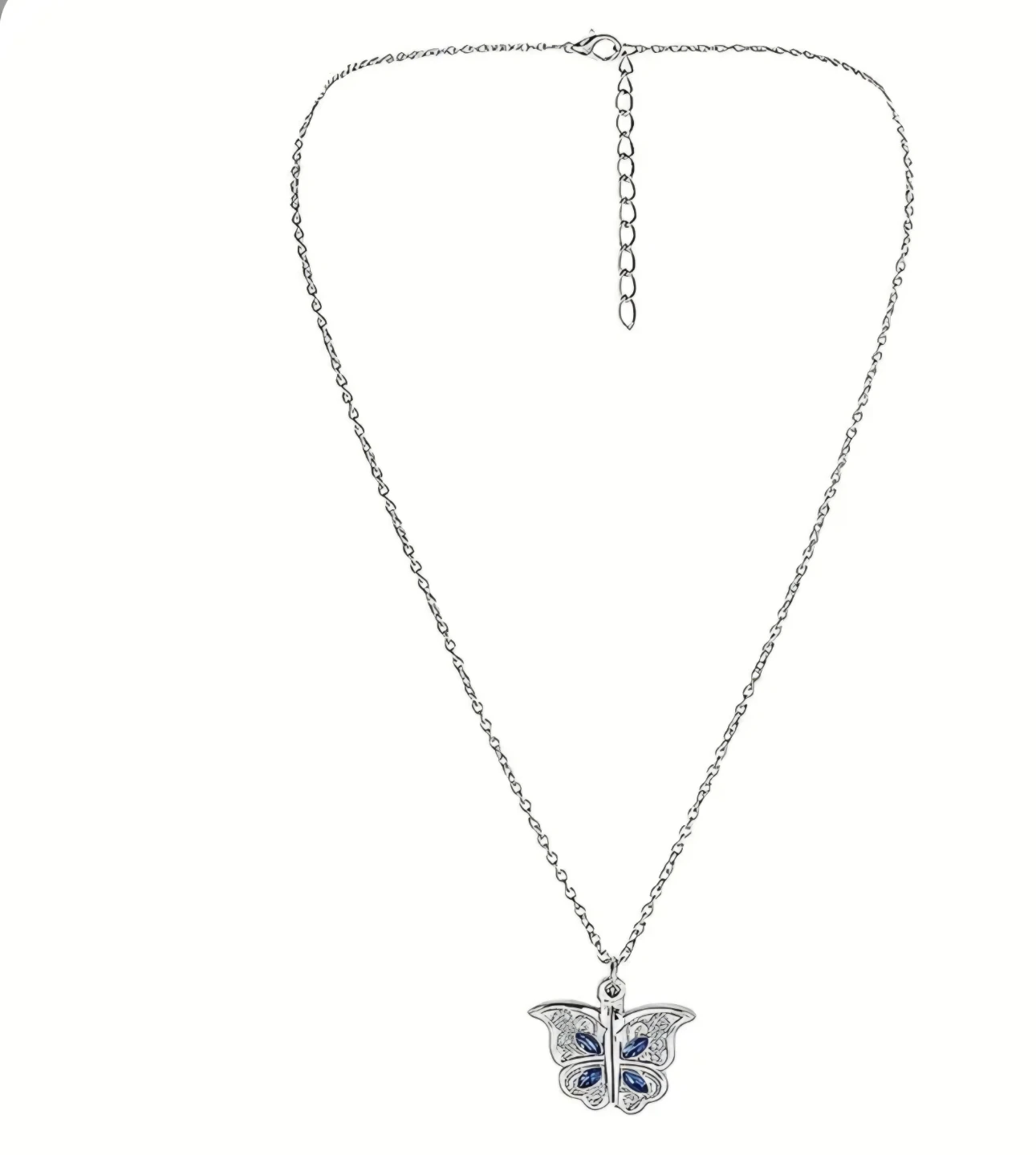 "I Love You Letter" Heart Pendant  Necklace - Silver Toned - photo 2