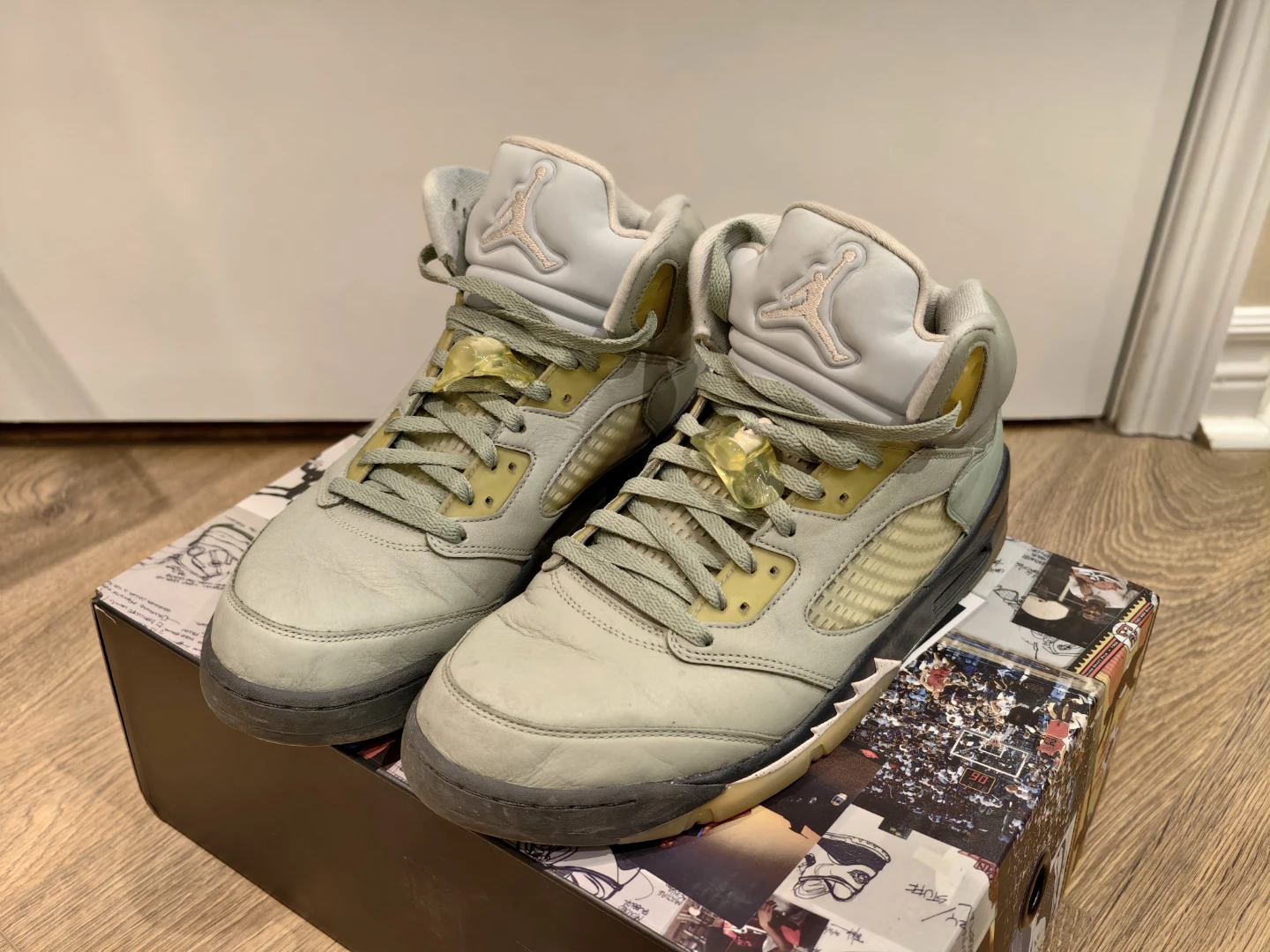 Air Jordan 5 Retro 'Jade Horizon' Sneakers Size 13 US Men's - photo 2