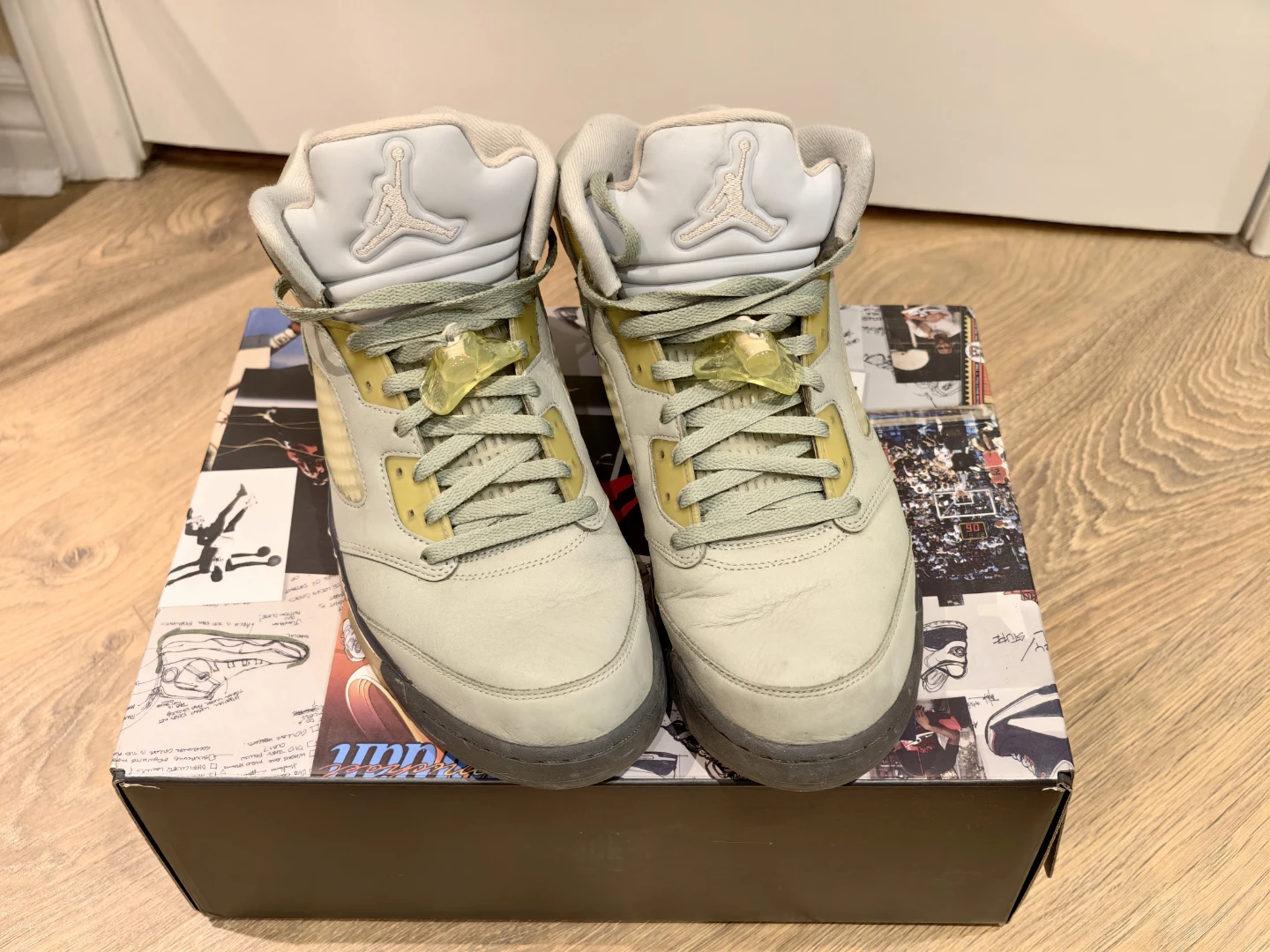 Air Jordan 5 Retro 'Jade Horizon' Sneakers Size 13 US Men's - photo 5