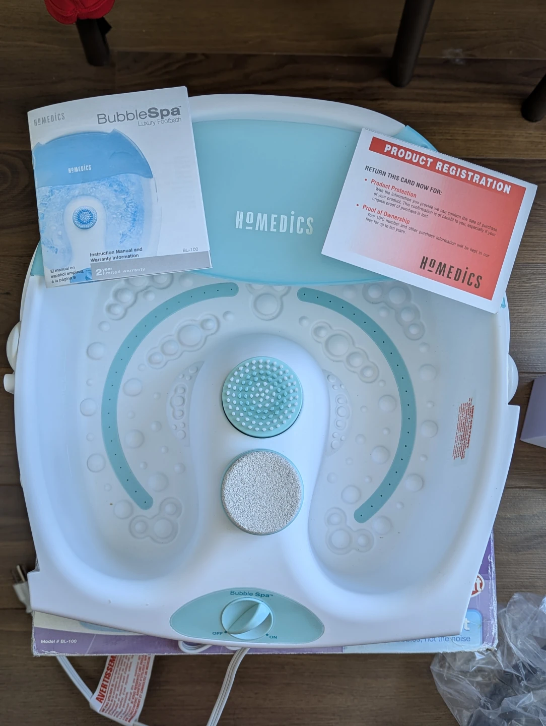 HoMedics BubbleSpa Luxury Footbath with Heat
