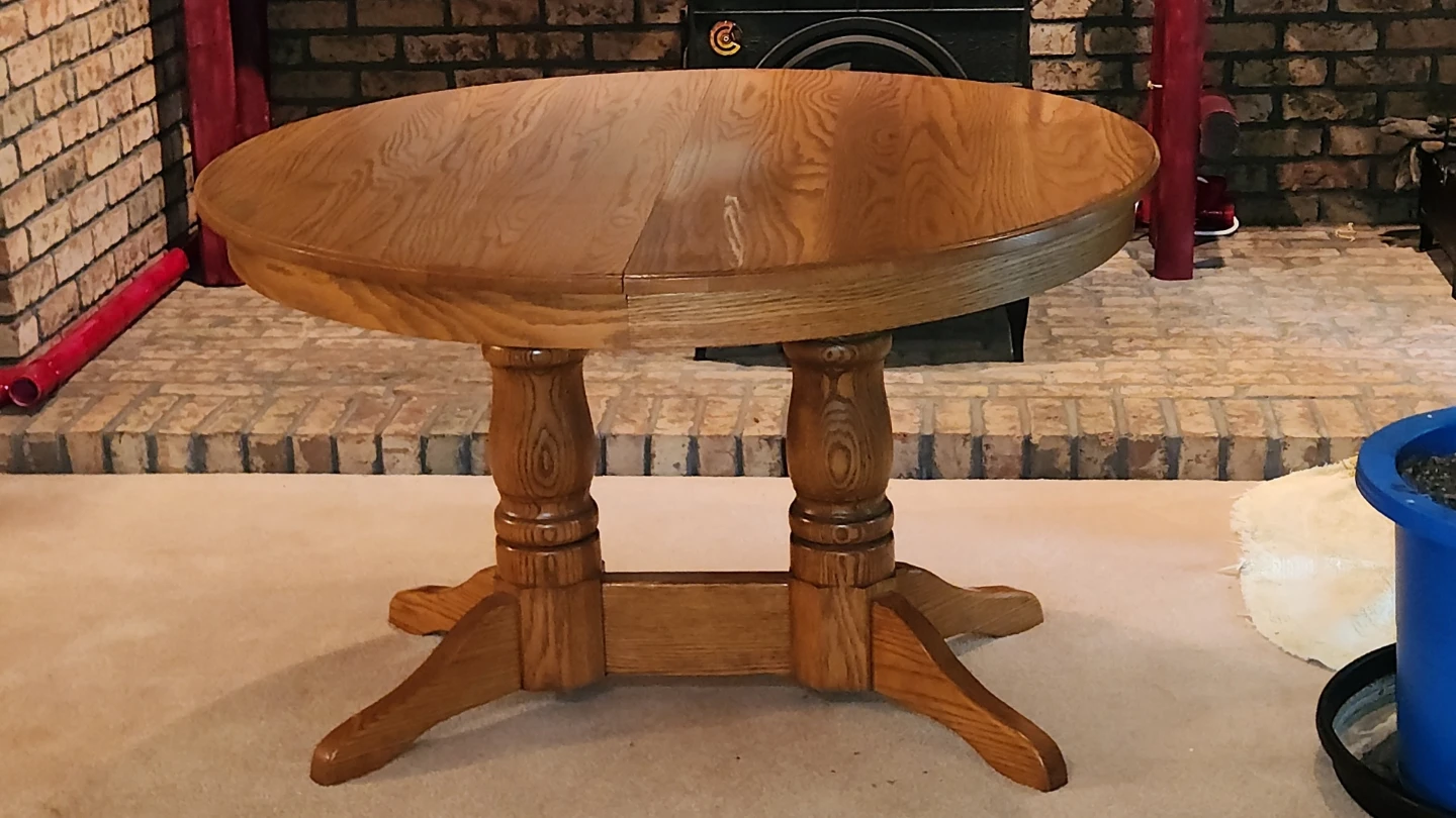 Solid Wood Double Pedestal Dining Table