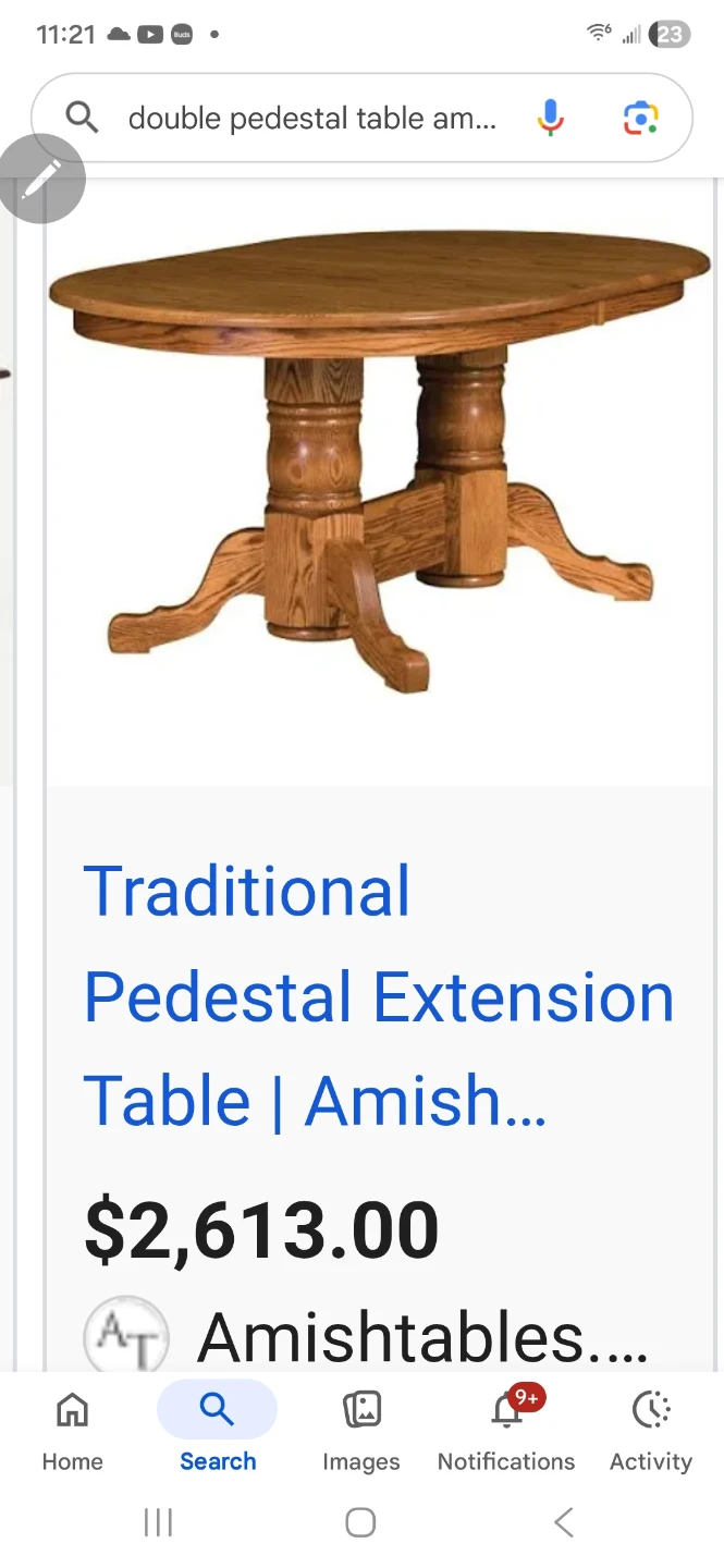 Solid Wood Double Pedestal Dining Table - photo 3