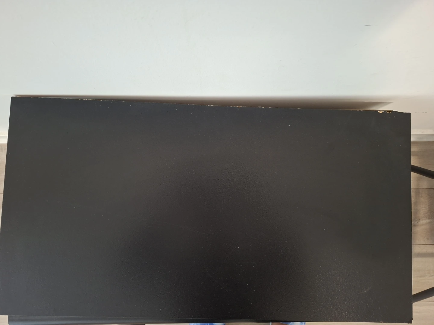 Black Media Console TV Stand with Glass Door - photo 4