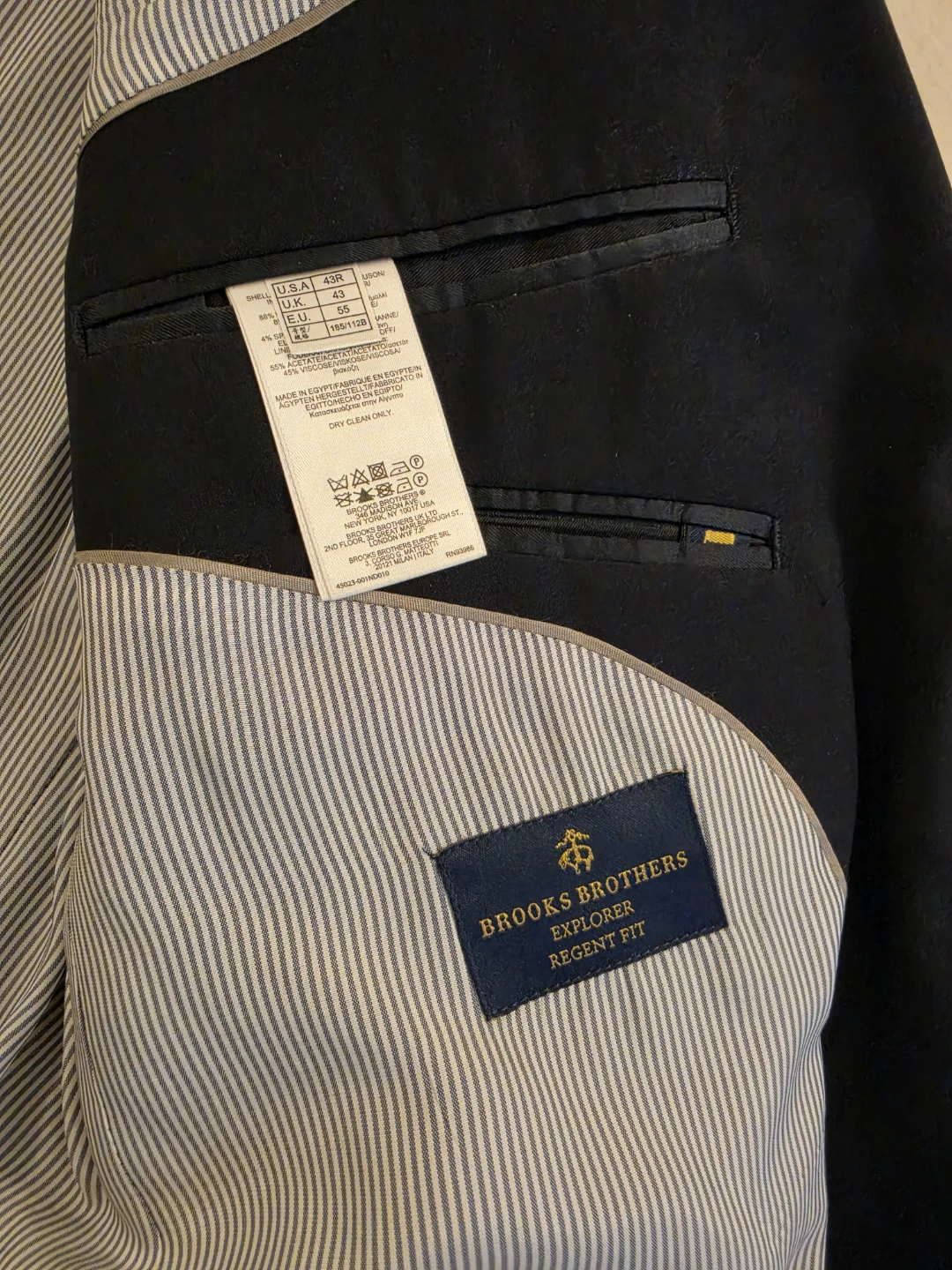 Brooks Brothers Explorer Regent Fit dark navy Blazer - size 43R - photo 3