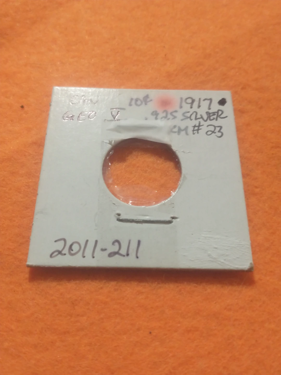 VF 1917 Canada George V .925 silver dime KM #23 - photo 5