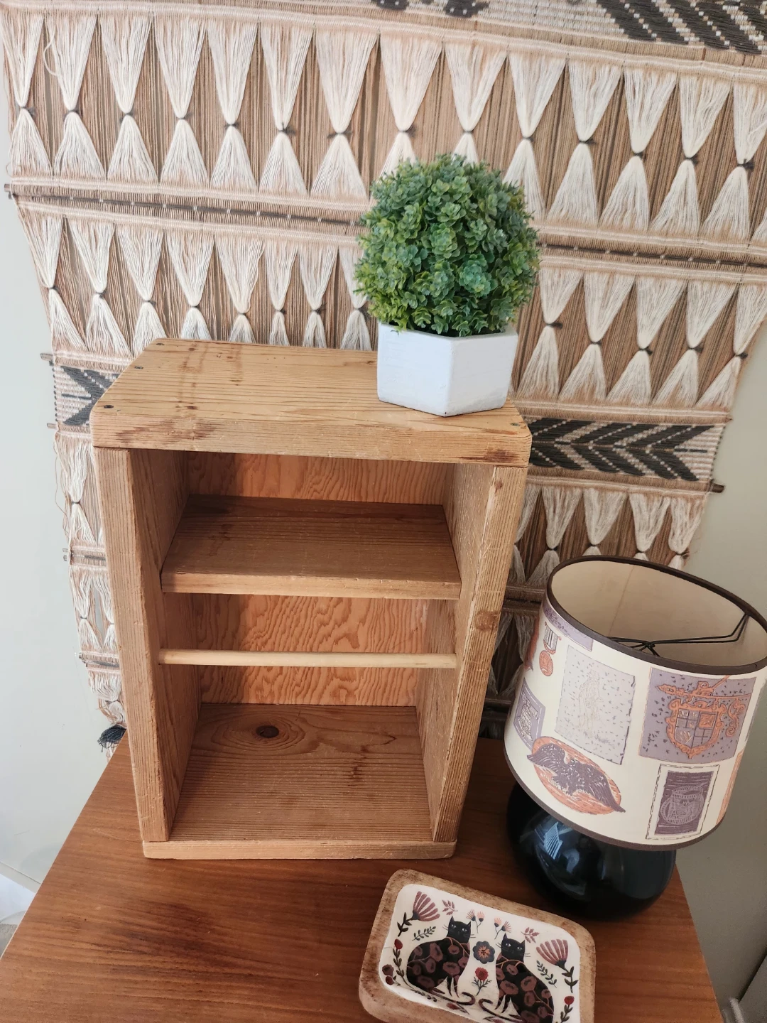 Wooden Two-Shelf Storage Unit with Dowel Rod - photo 5
