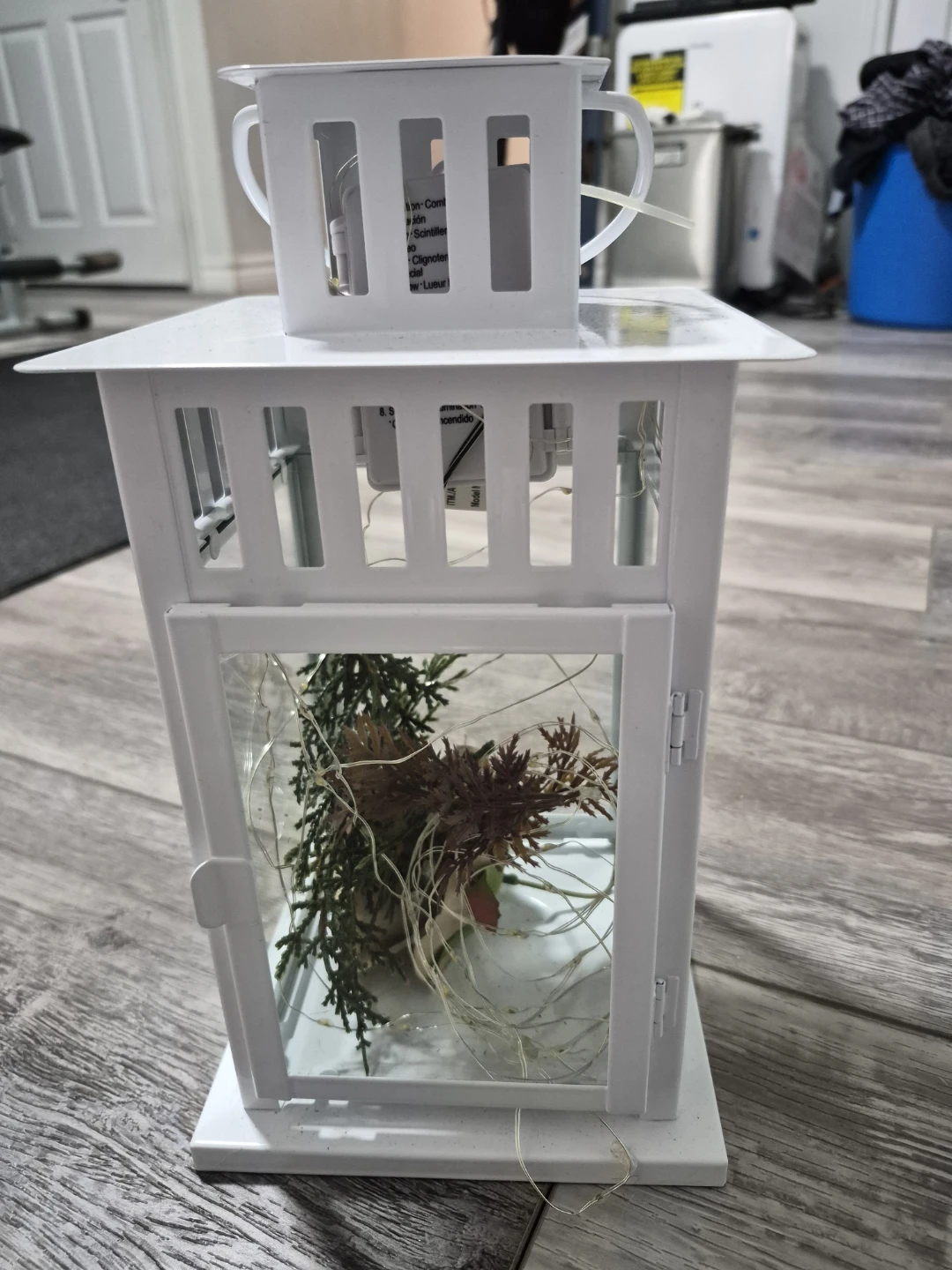 White decorative lantern