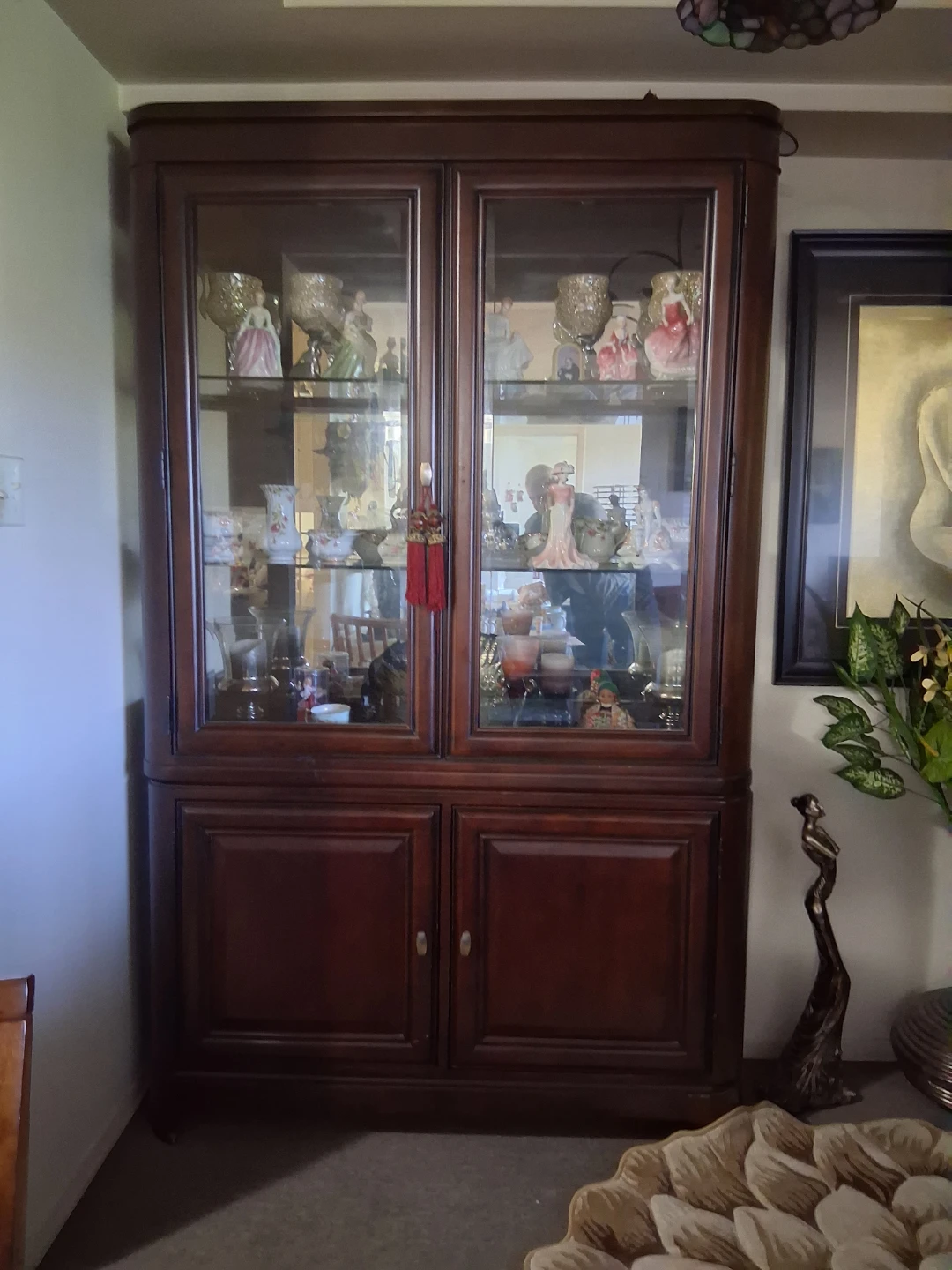 Dark Wood Curio Cabinet