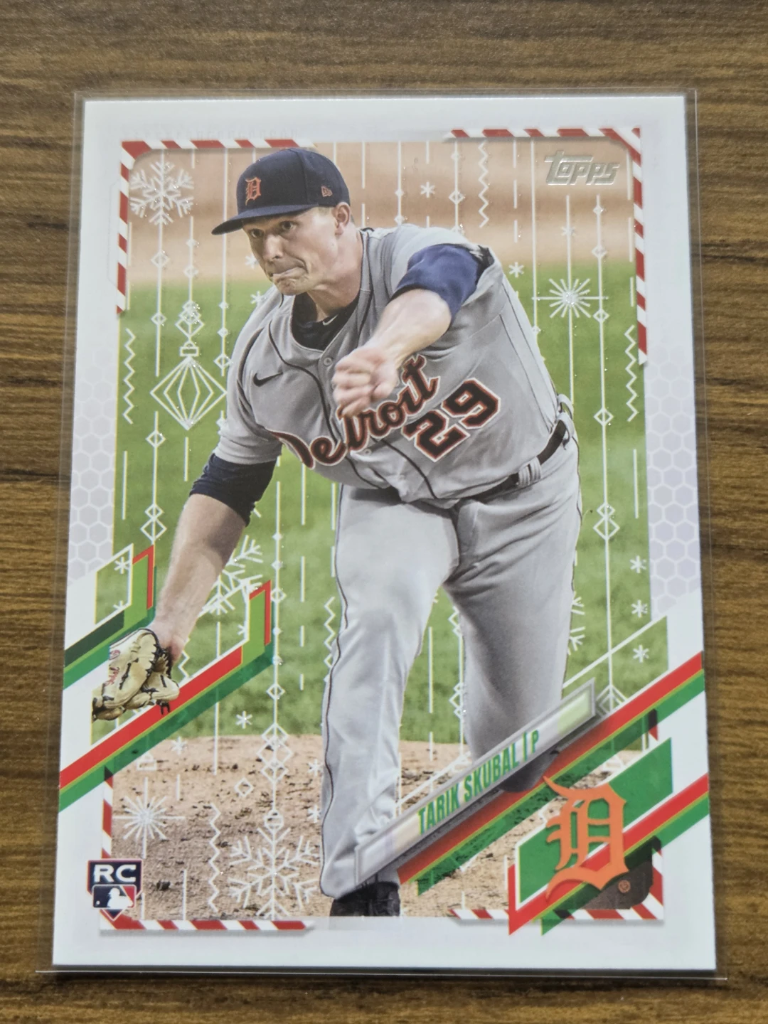 2021 Topps Holiday Tarik Skubal METALLIC Rookie Card RC #HW218
