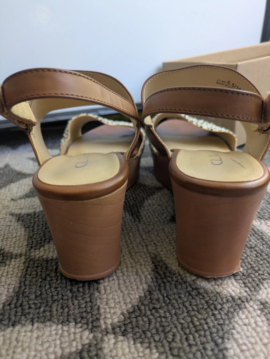 CL by Laundry Wedge Sandals - Brown/Leopard Print - Size 5.5/36M - photo 5