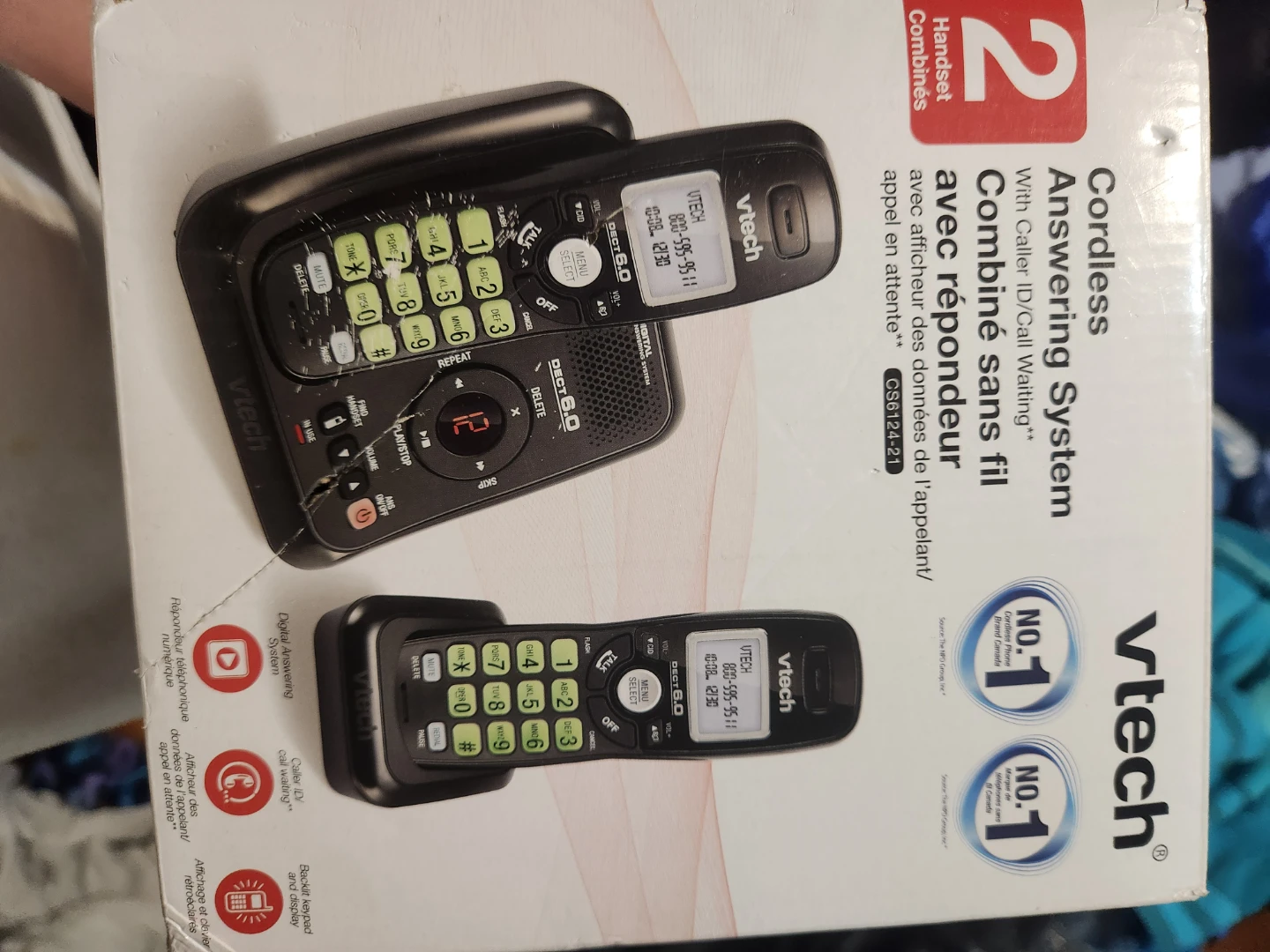 VTech CS6124-21 Cordless Answering System with 2 Handsets