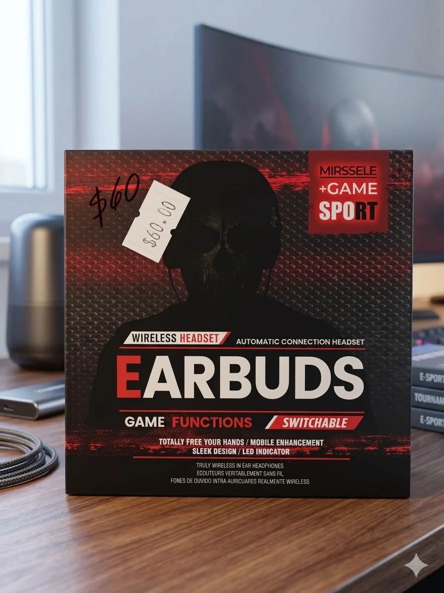 Mirssele + Game Sport Wireless Earbuds