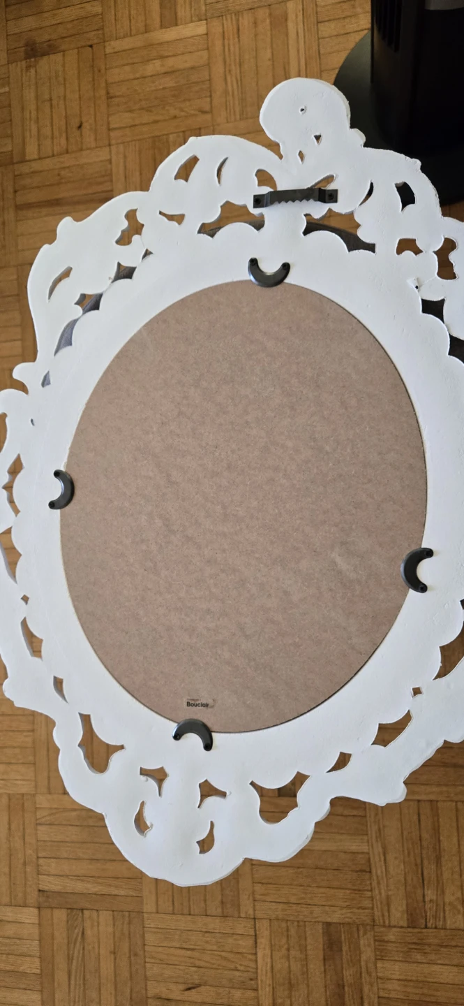 White Ornate Decorative Mirror - photo 3