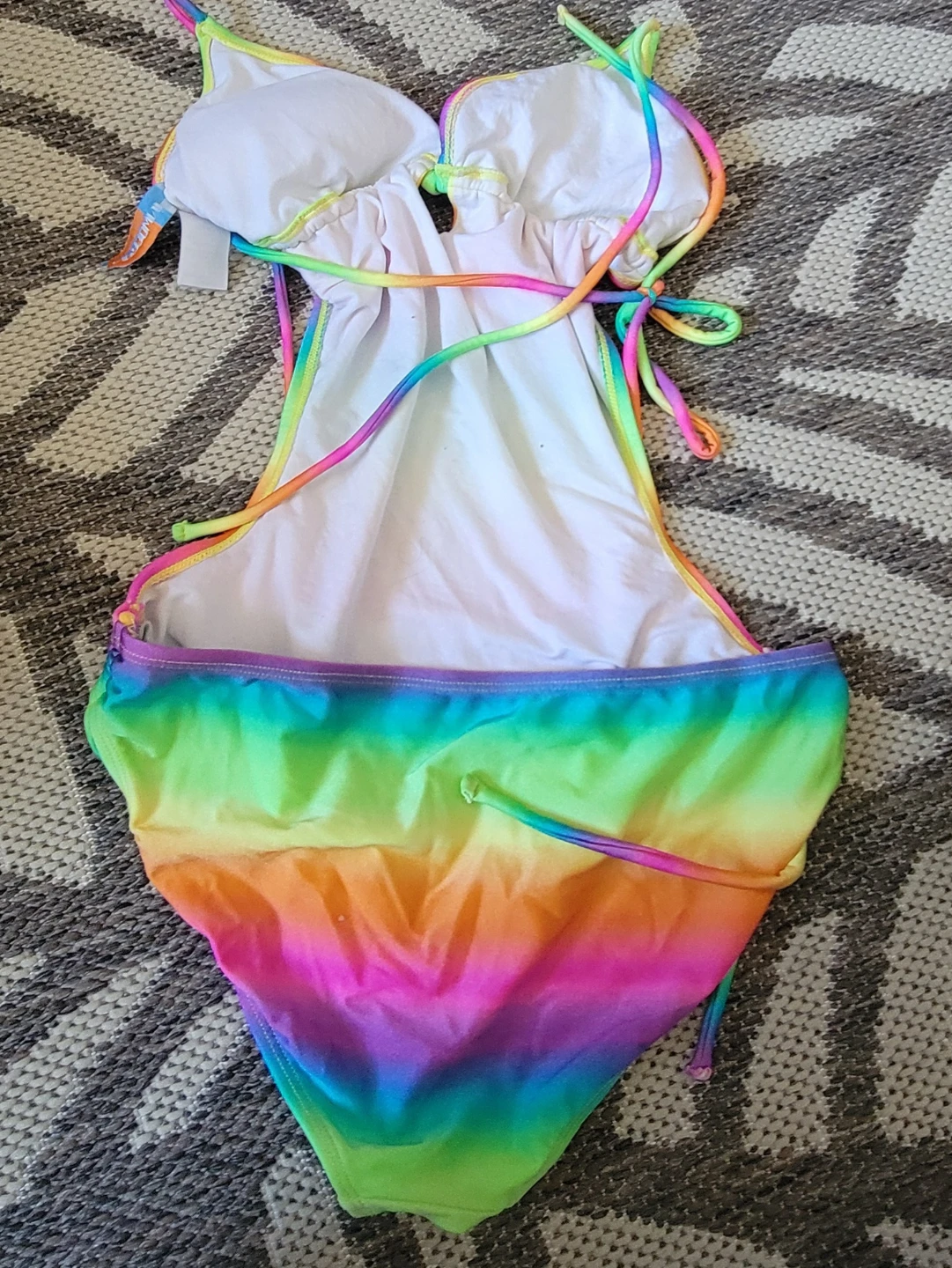 Rainbow Tie-Dye One-Piece Swimsuit - photo 2