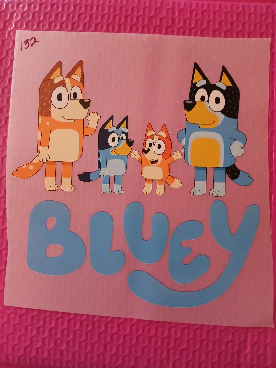 Mediem Bluey Family DTF Heat Transfer