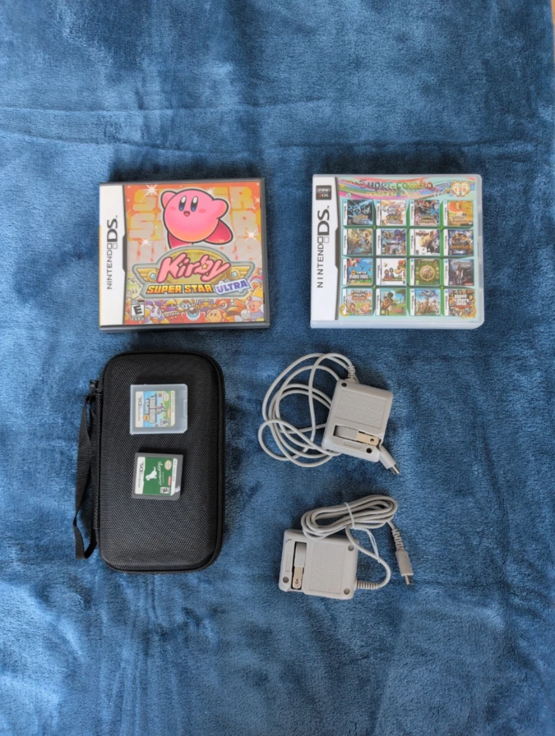 Nintendo DS Lite - Blue - Like New - Games and Case Included