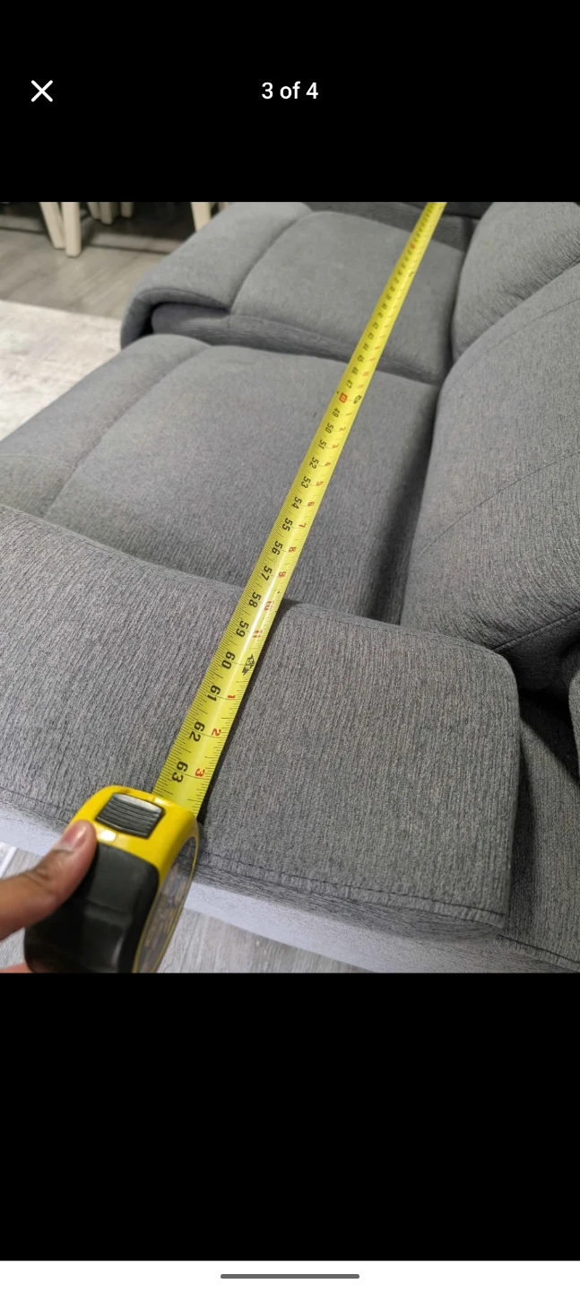 Grey Loveseat Recliner with Cup Holders - photo 4