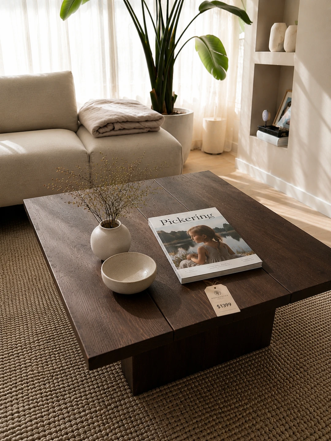Rustic Solid Wood Coffee Table