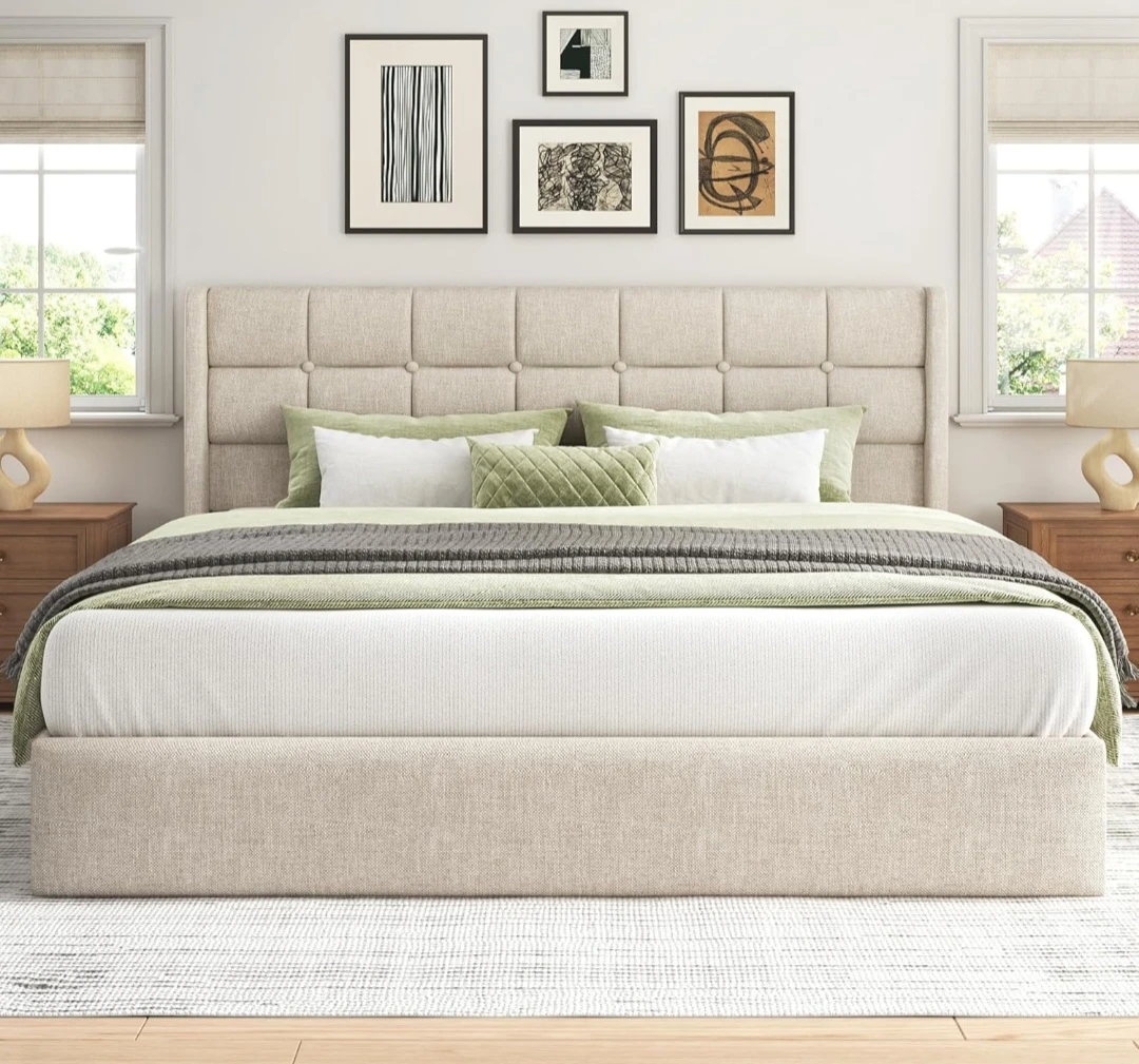 King Size Upholstered Storage Bed Frame