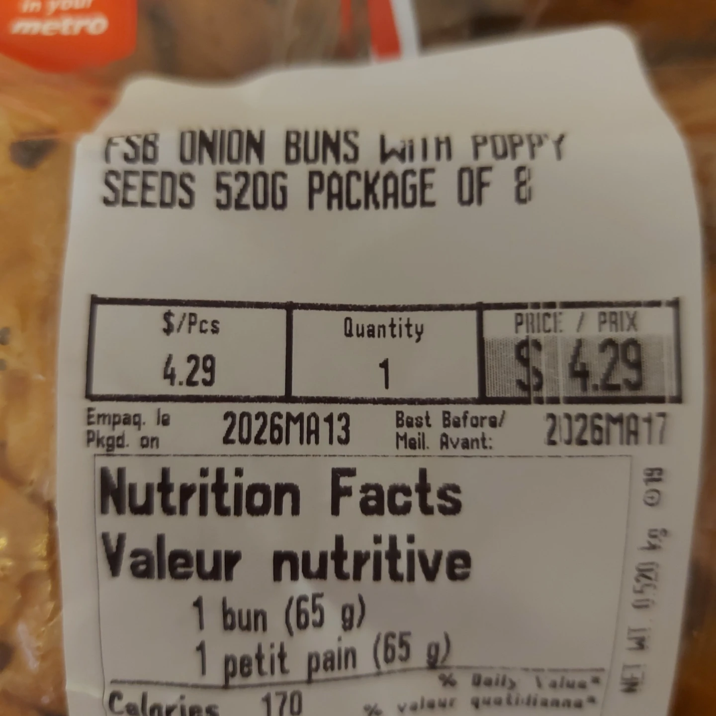 FREE - Front Street Bakery Onion Buns with Poppy Seeds - photo 2
