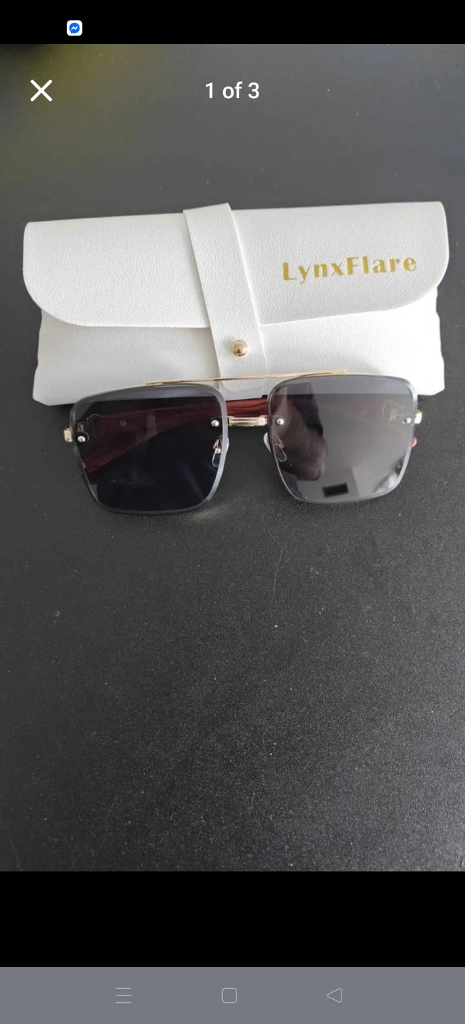 LYNXFLARE Sunglasses with Brown Temples and Gold Frame
