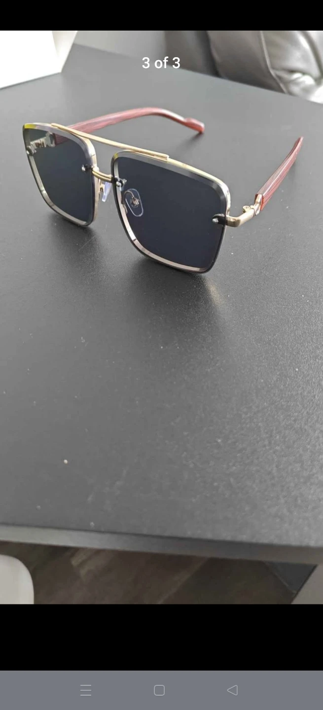 LYNXFLARE Sunglasses with Brown Temples and Gold Frame - photo 3
