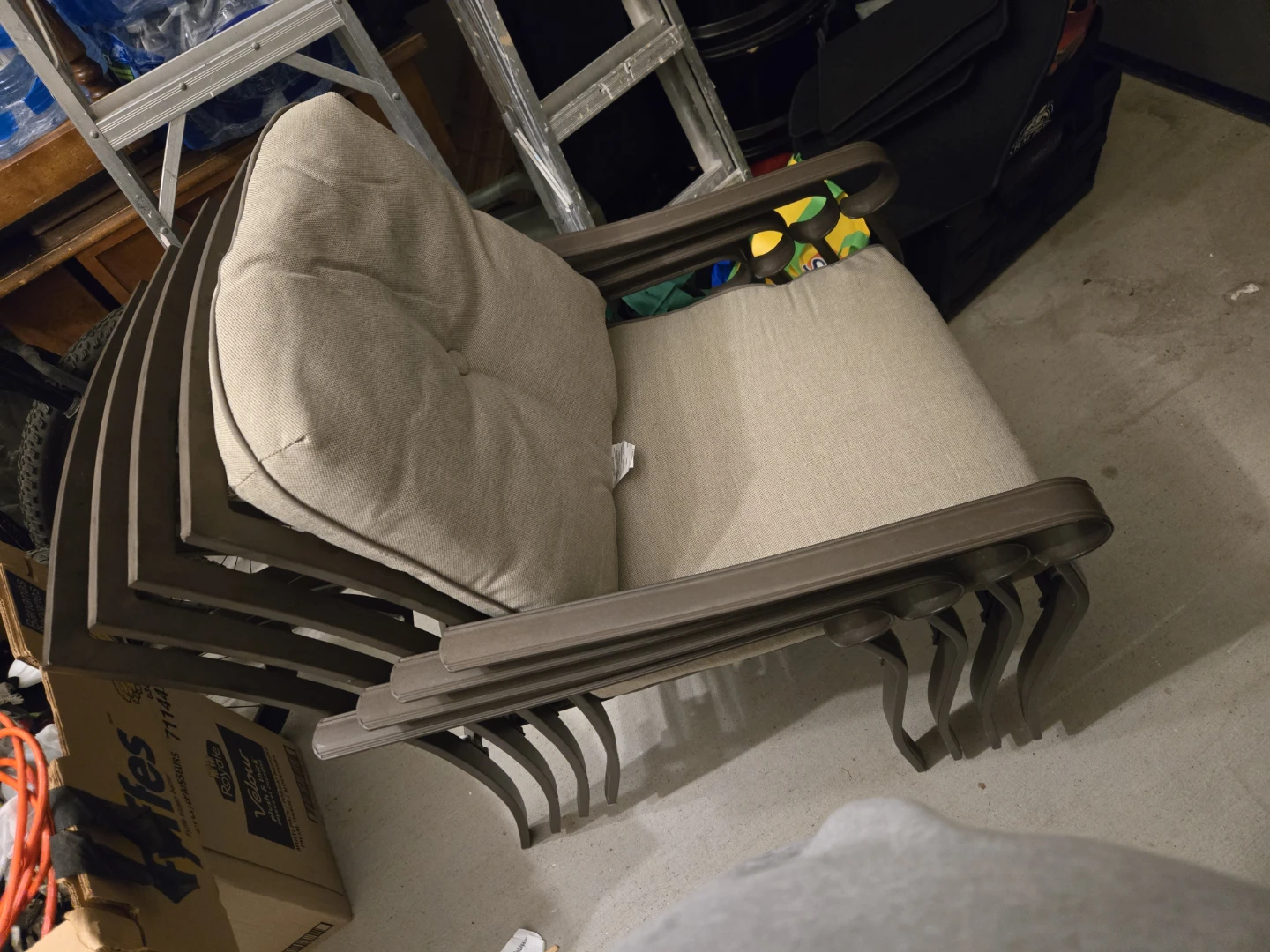 Stackable Patio Chairs with Cushions (Set of 4) - photo 3