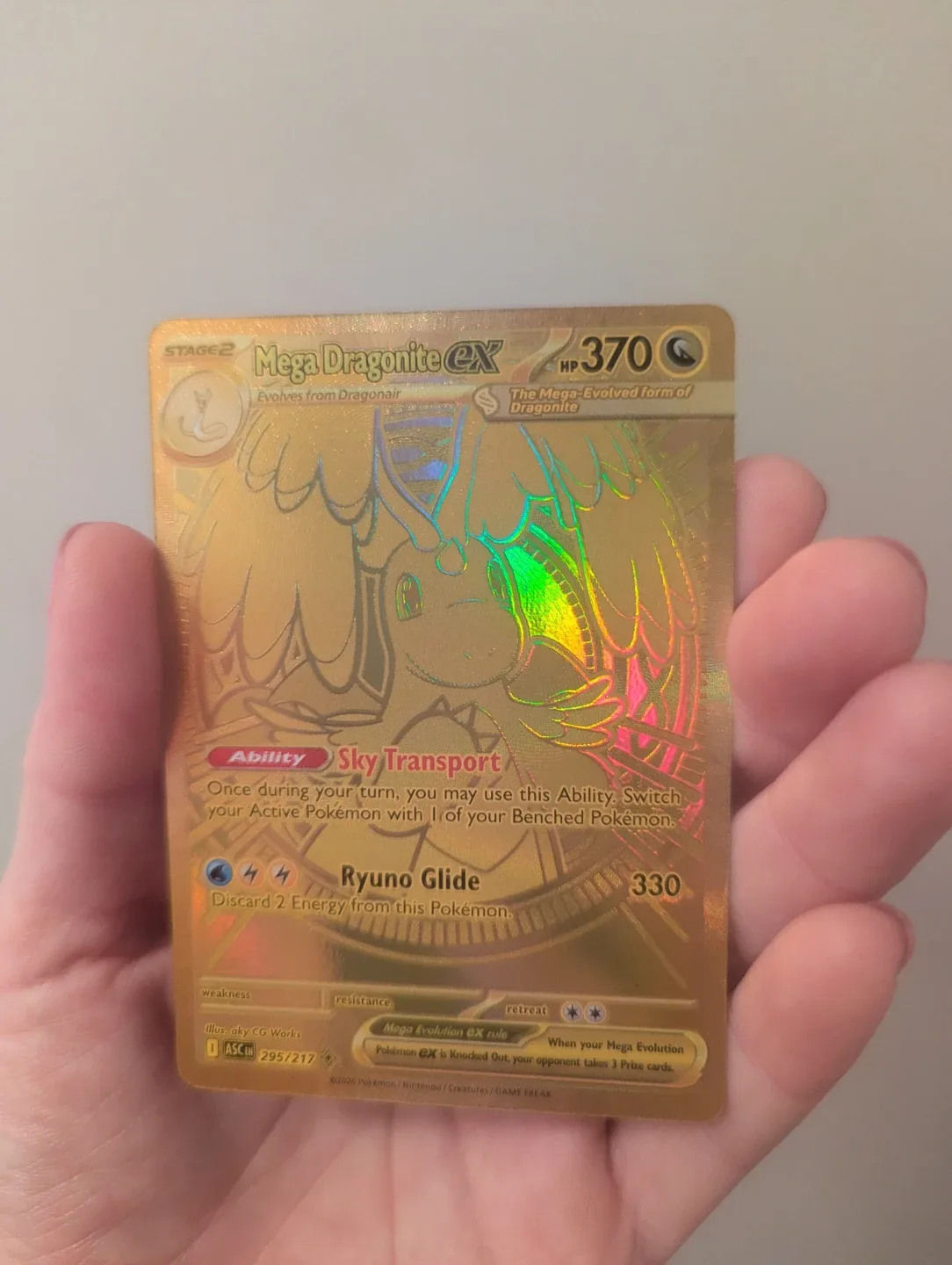 Mega Dragonite EX Gold Pokemon Card