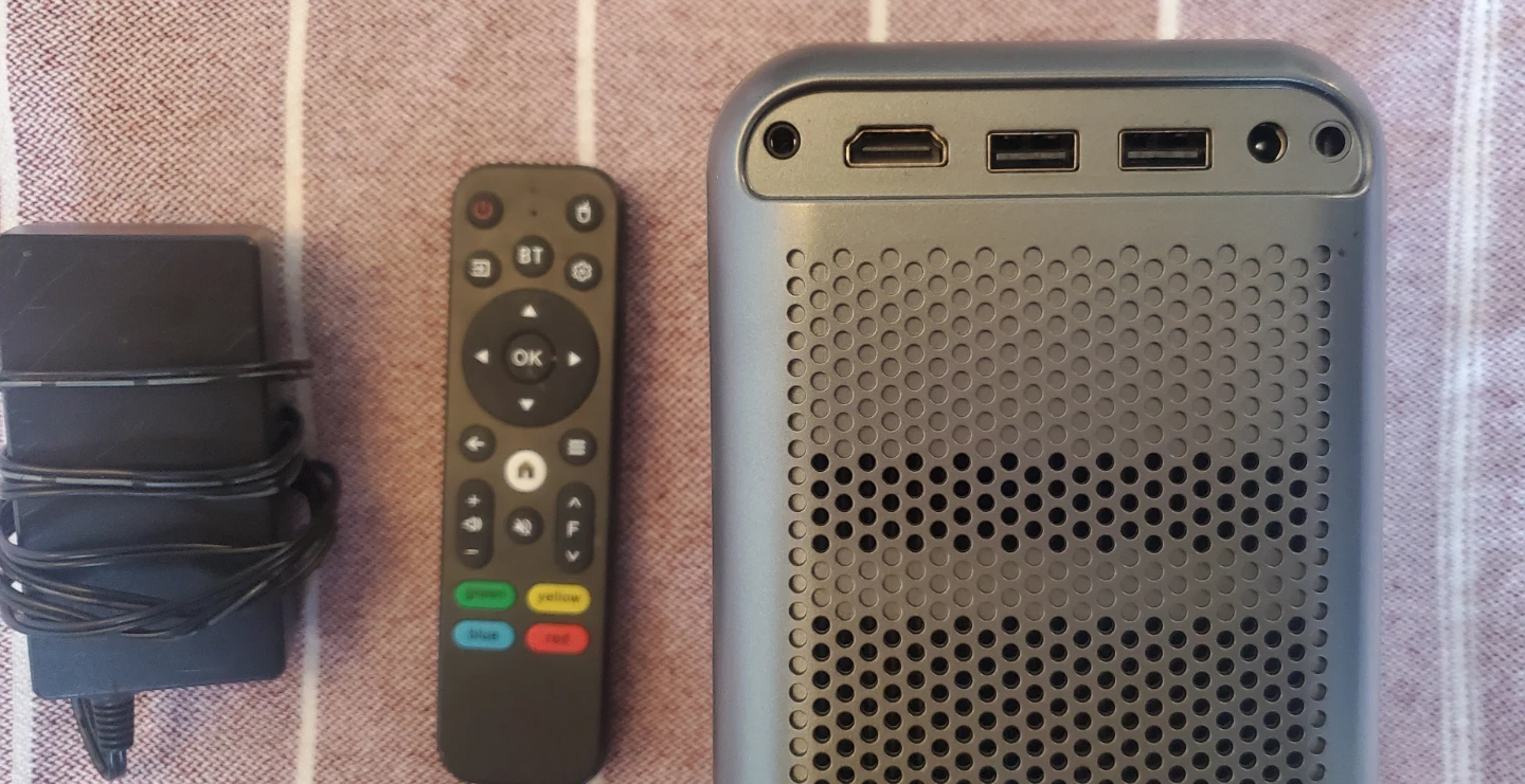 Portable Mini Projector with Remote Control and Power Adapter - photo 2