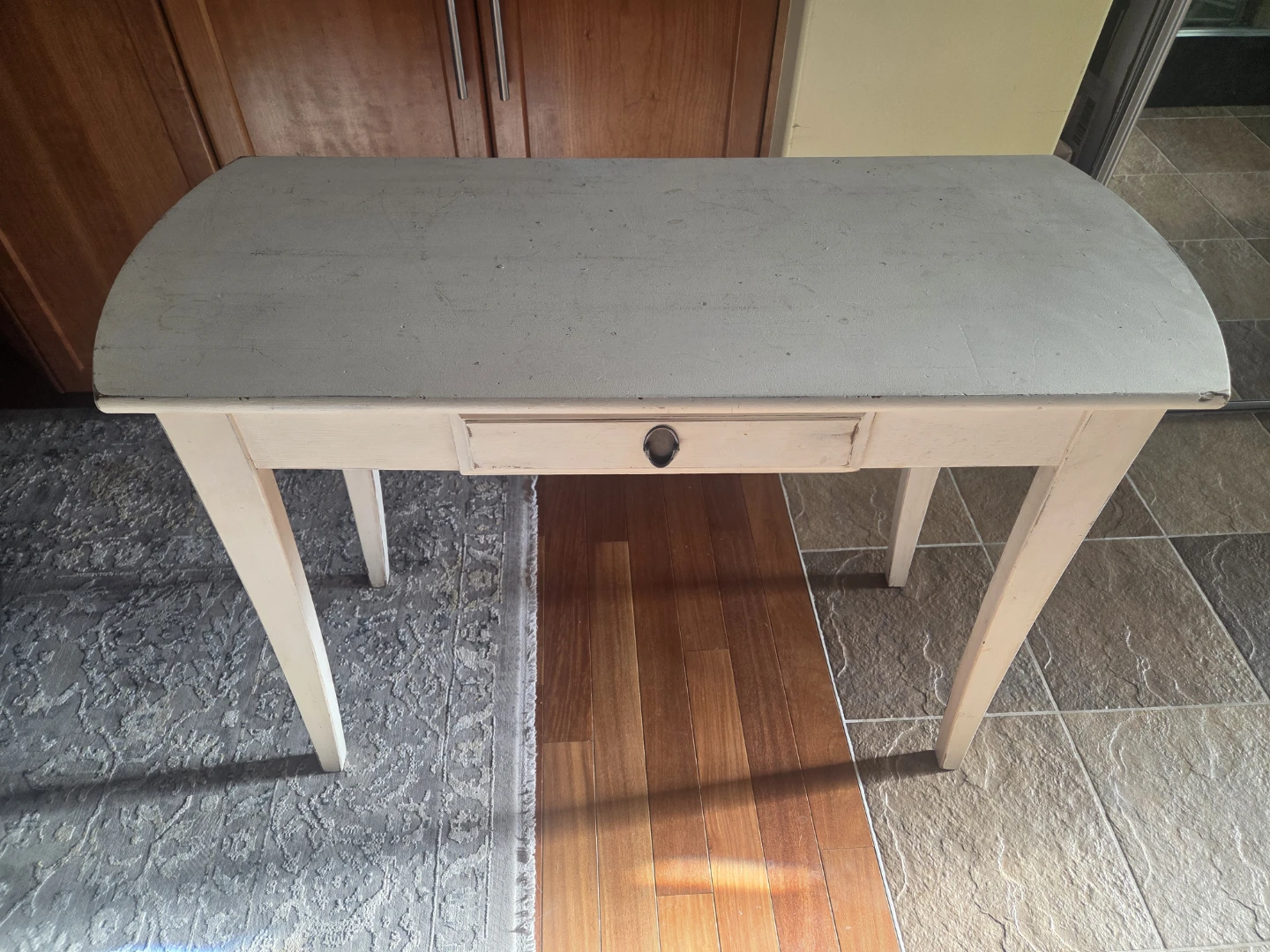 Cream Console Table with Drawer