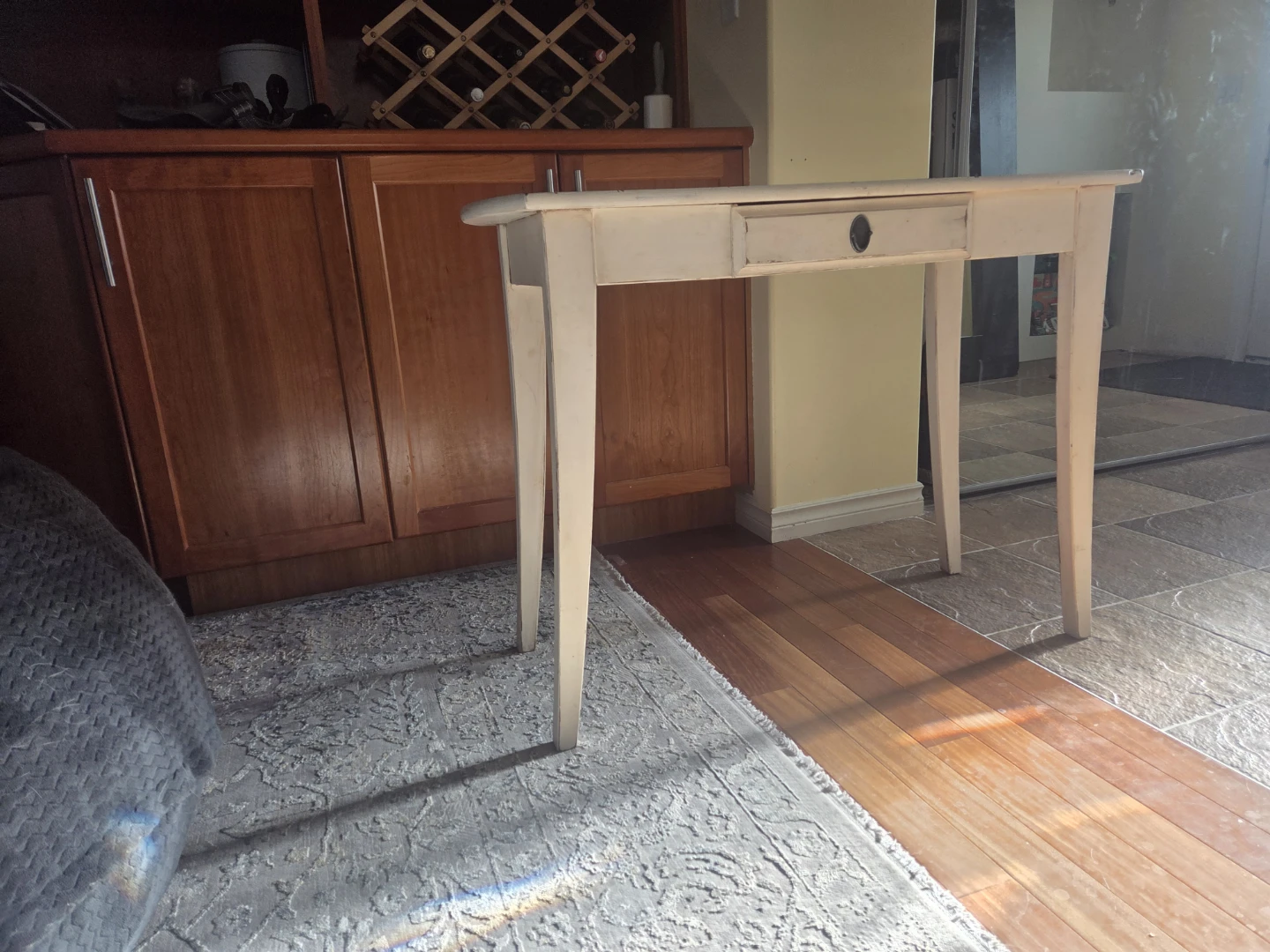 Cream Console Table with Drawer - photo 2