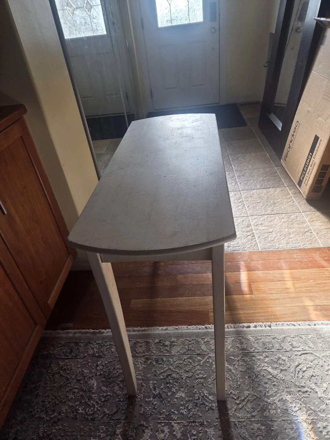 Cream Console Table with Drawer - photo 3