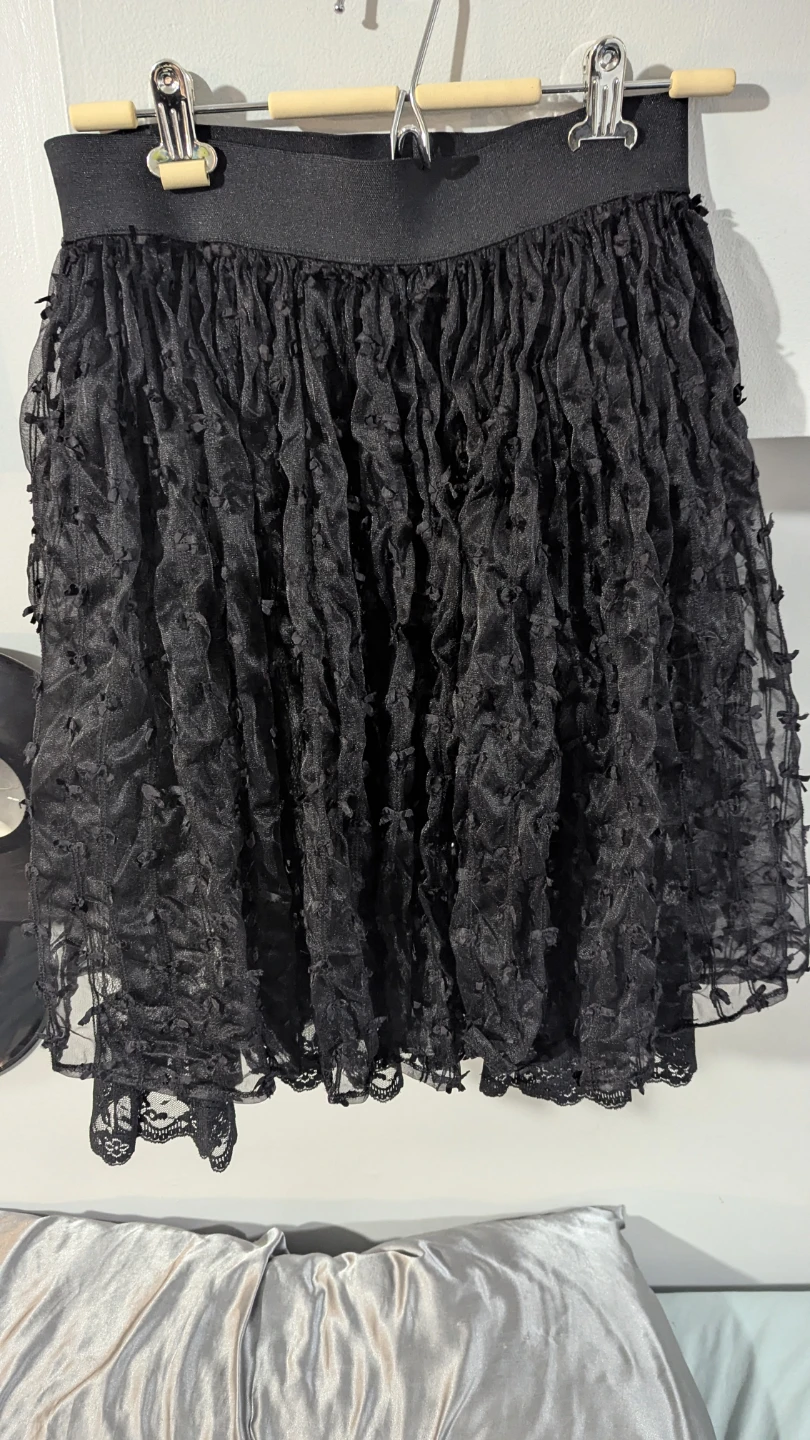 Vintage Le Château Black Lace Skirt