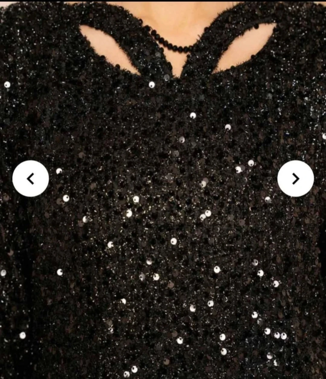 Black Sequin 3 piece dress set with dupatta - photo 3