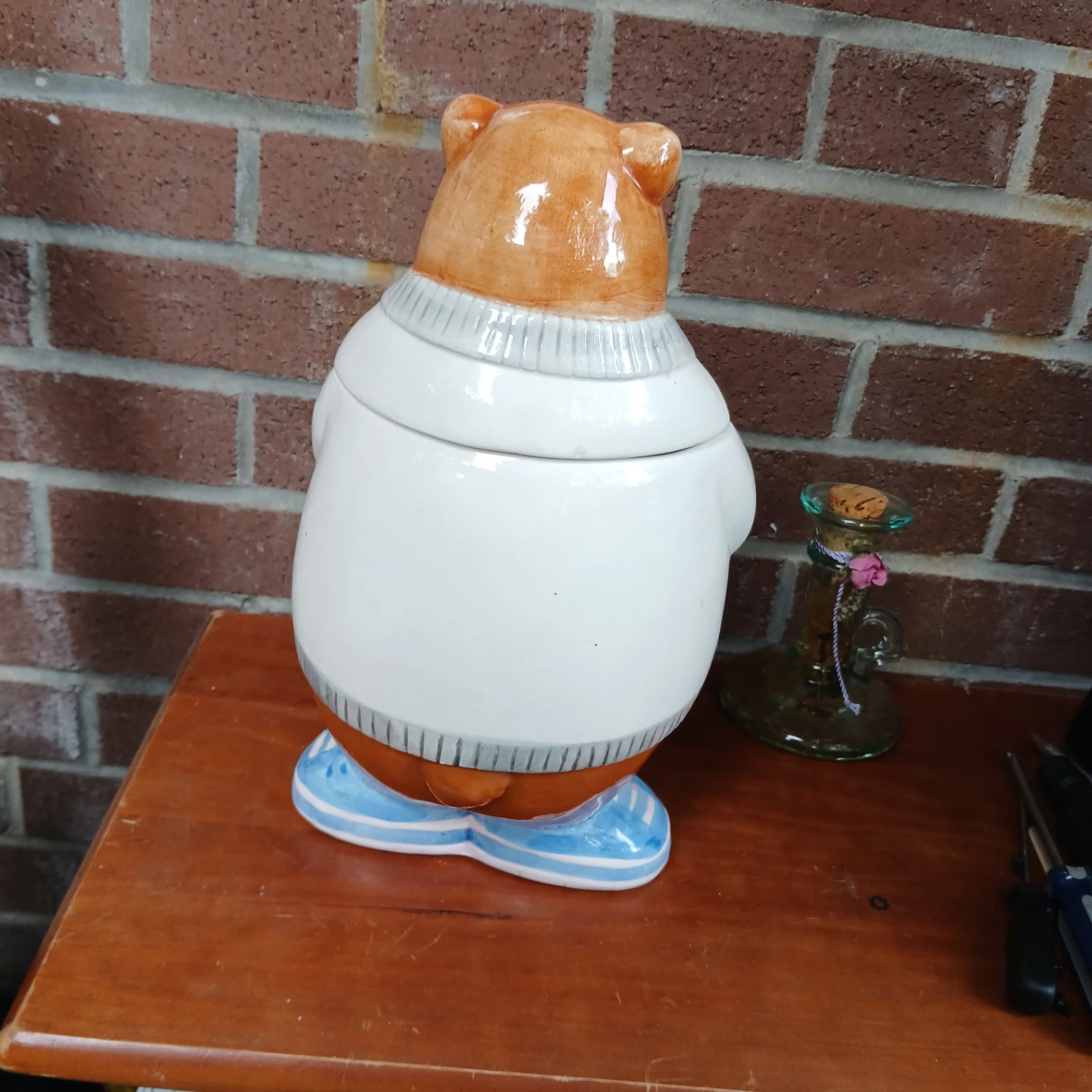 Vintage Ceramic Bear Cookie Jar 11.5" - photo 2