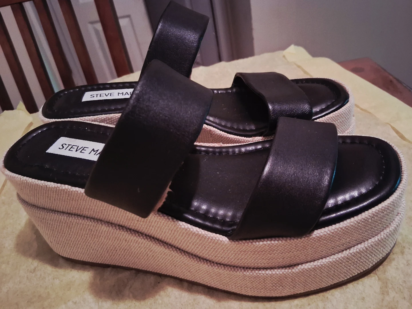 Steve Madden Women's Black Wedge Sandals - photo 2
