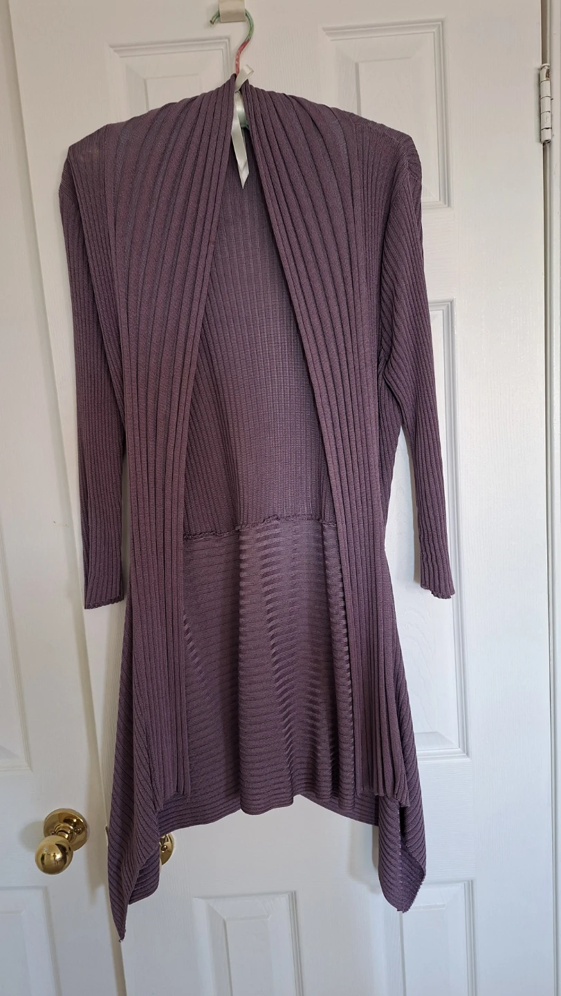 Purple Cardigan Sweater