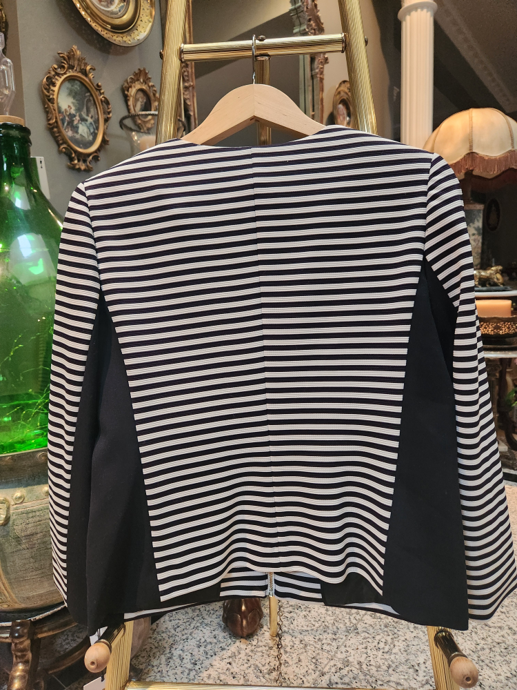 Ivanka Trump Striped Zip-Front Blazer - Size 10 - photo 5