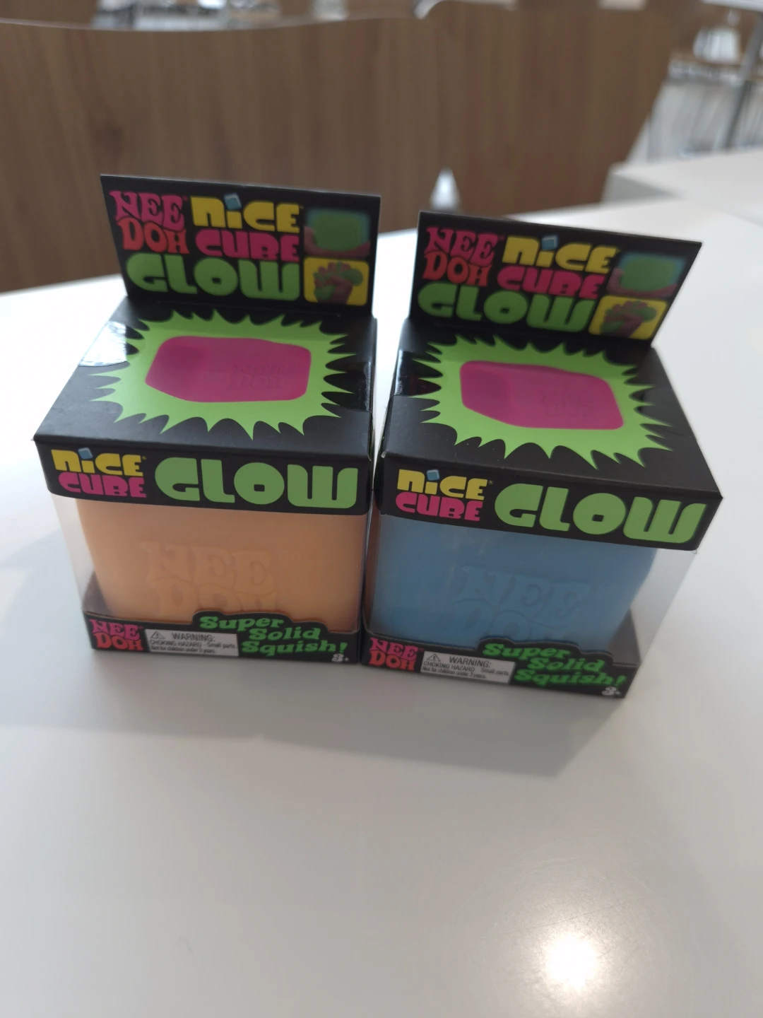Nee Doh Nice Cube Glow Super Solid Squish Toy