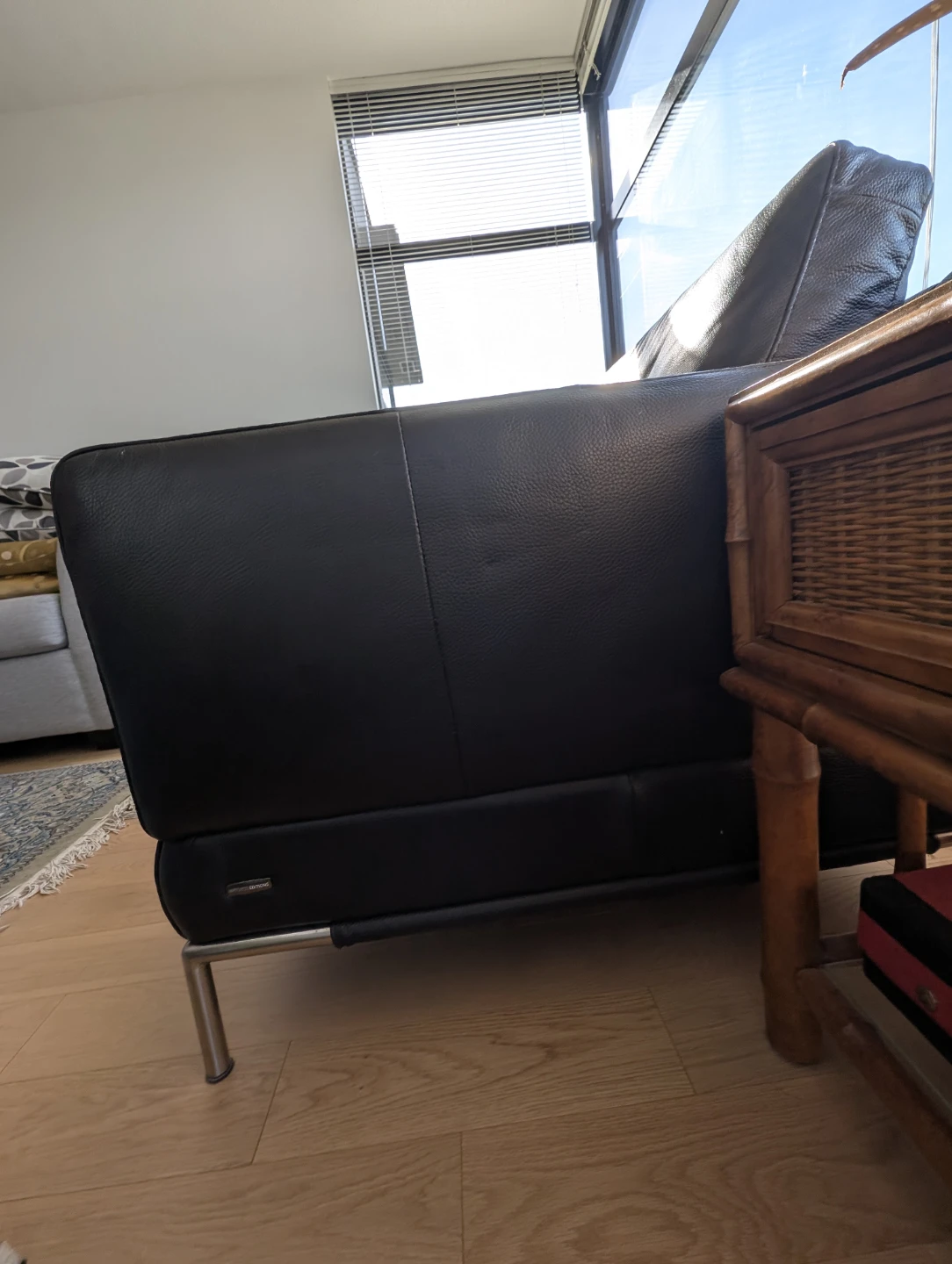 Natuzzi Editions Black Leather Sofa - photo 2