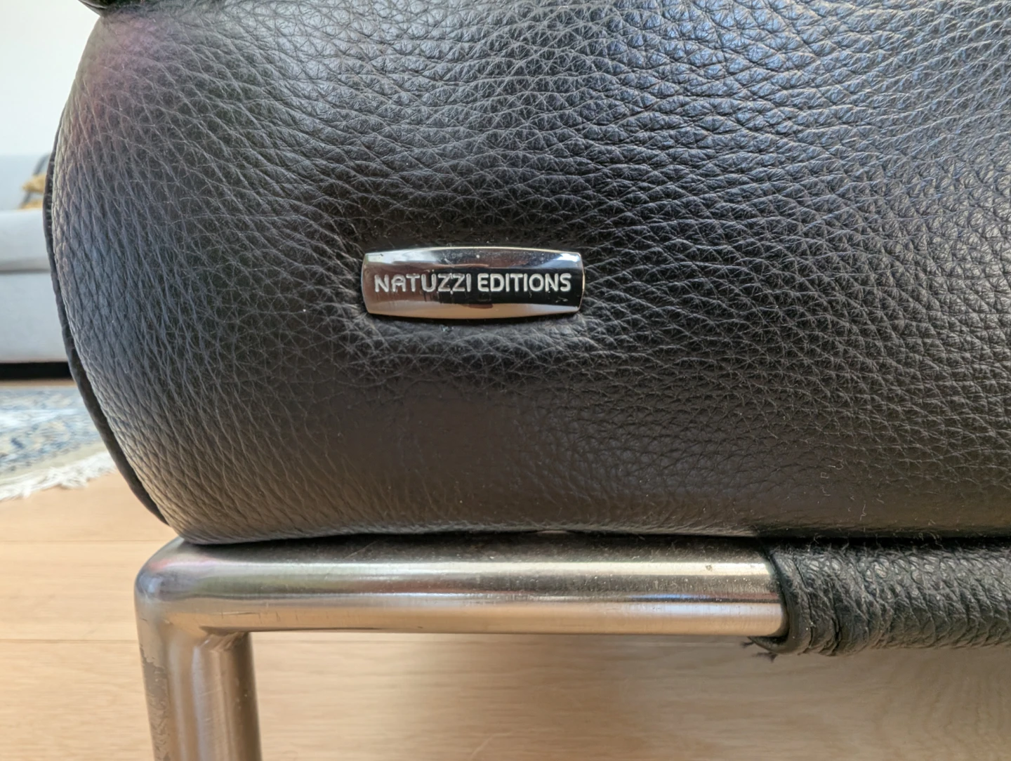 Natuzzi Editions Black Leather Sofa - photo 3