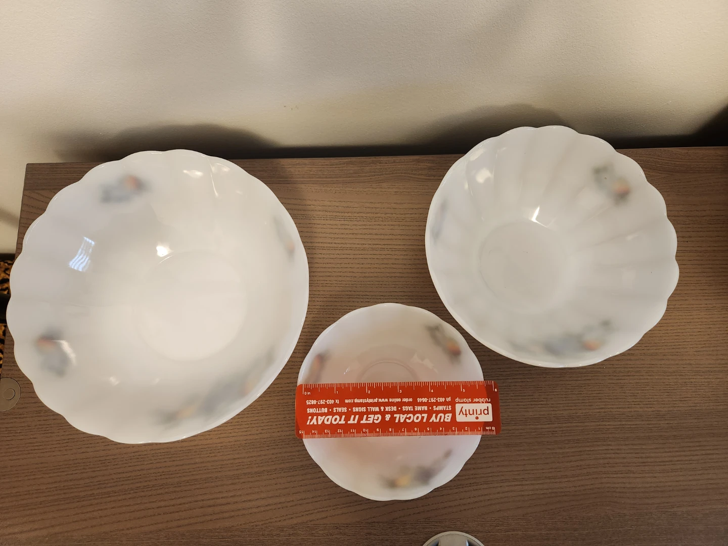 Vintage Fruit Decorated Milk Glass Bowls - photo 3